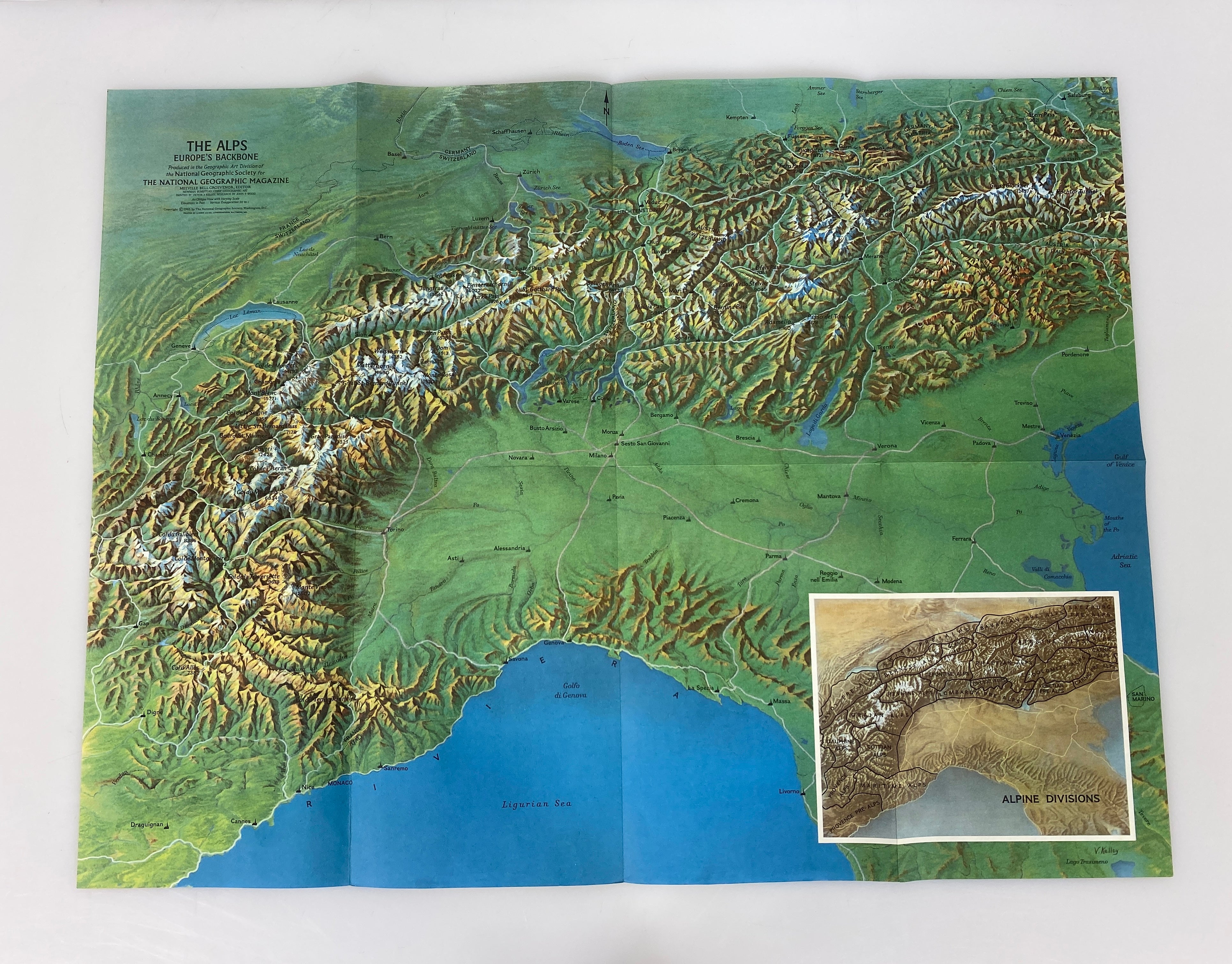 Lot of 5: European Nat Geo Maps Incl. Spain and Portugal, France, etc. 1965-1991