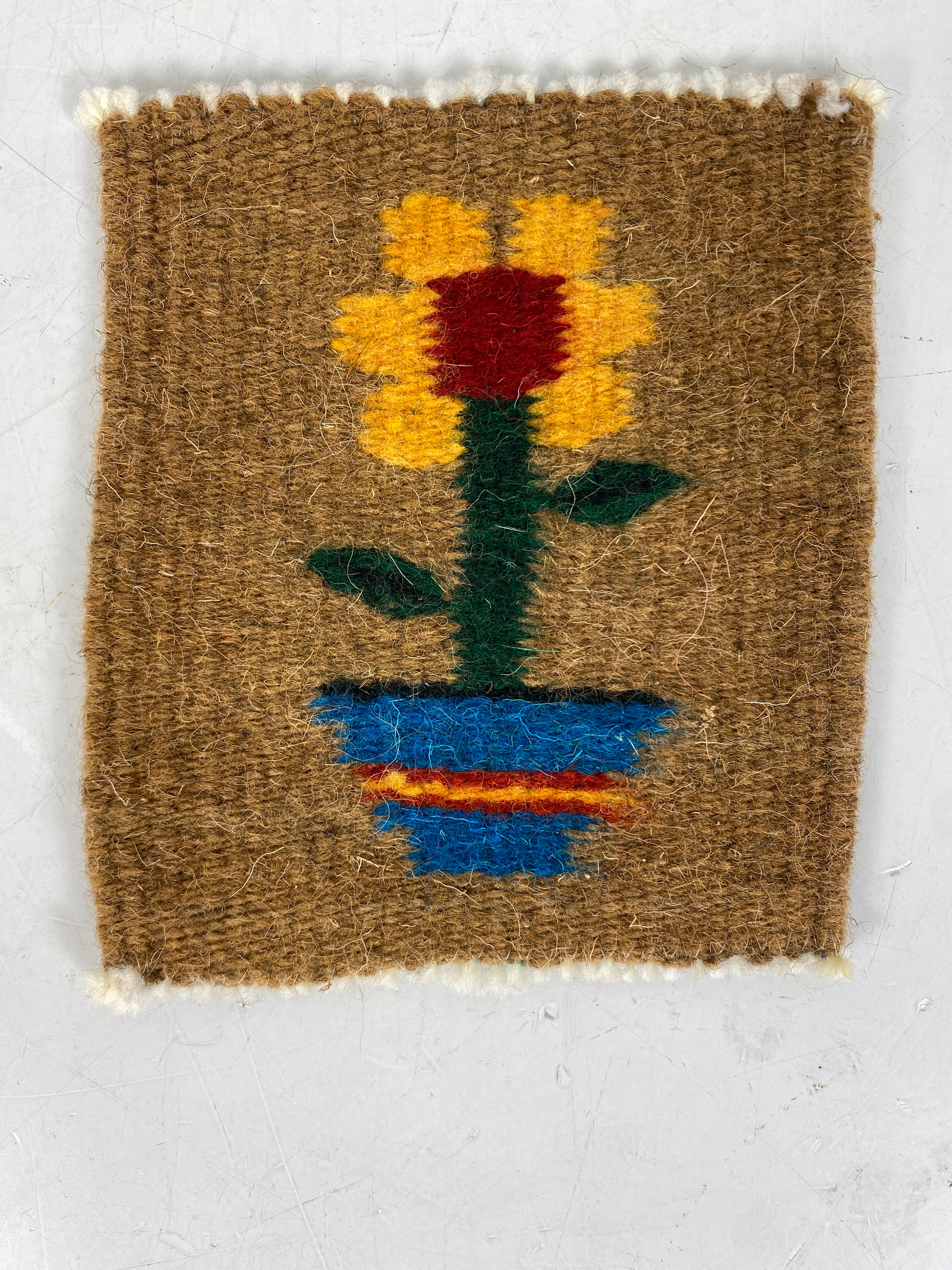 Handwoven Coaster from Southwestern U.S. Navajo Nation 5.5"x5"