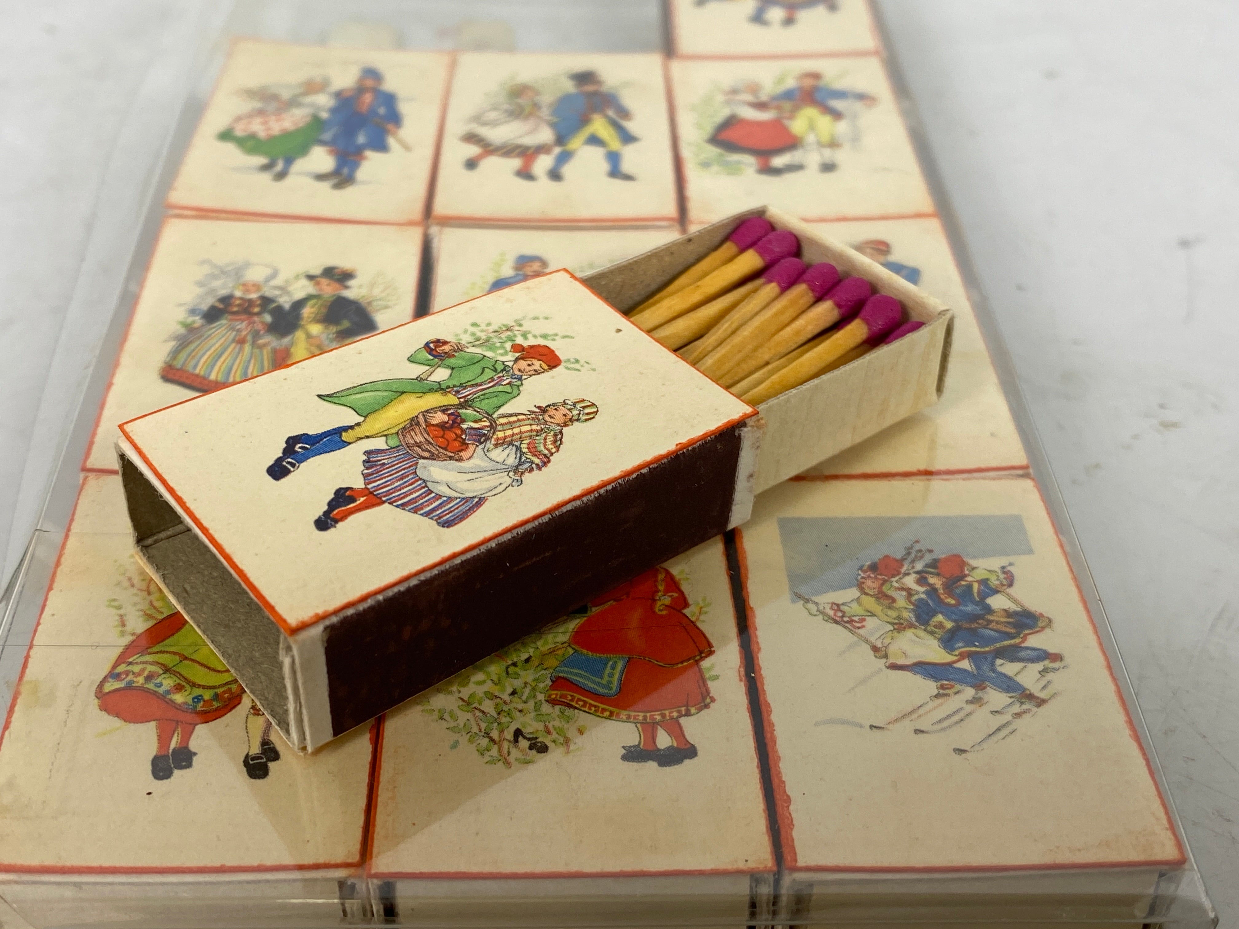 Set of 11 Aina Stenberg Matchboxes Made in Sweden