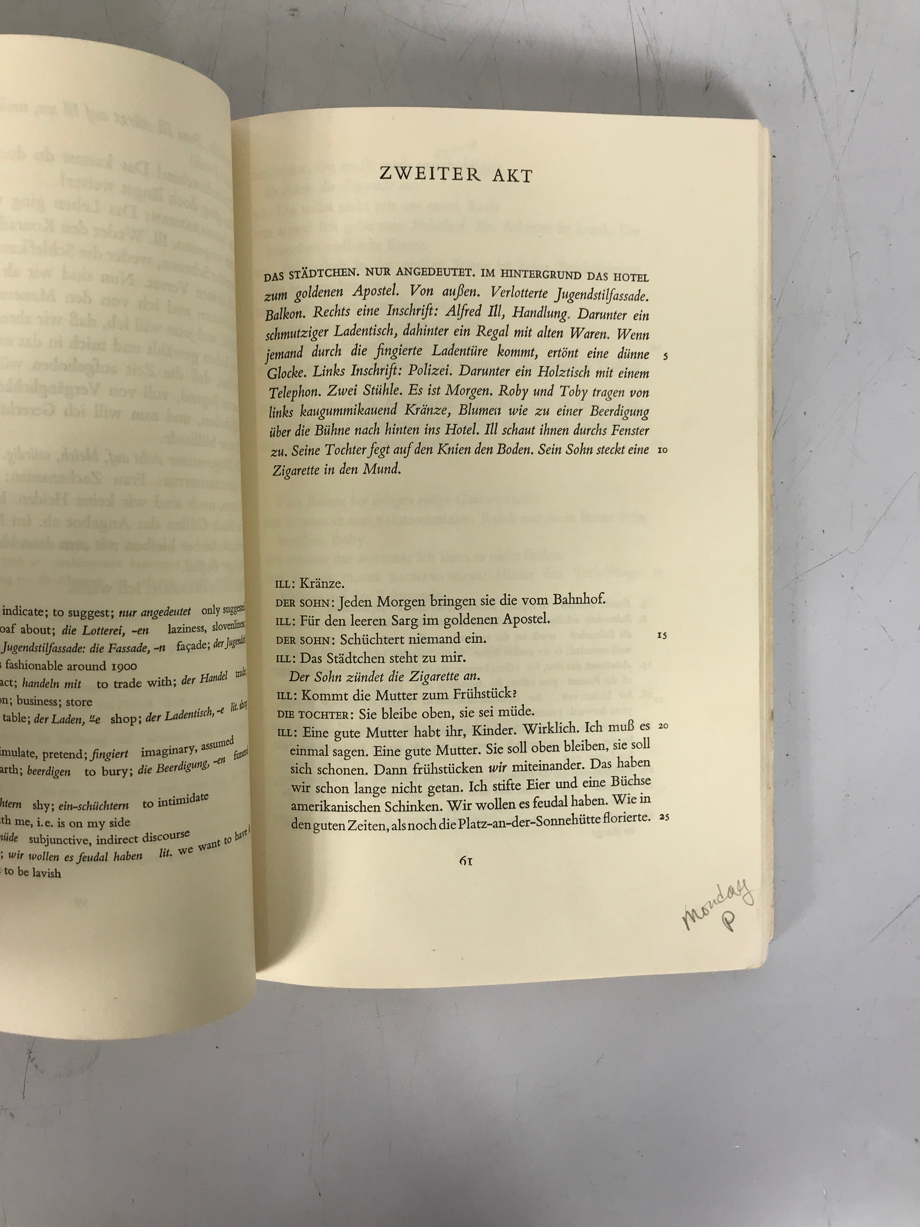 Lot of 2 German Lang Plays w/ Eng. Vocab by Lessing and Durrenmatt 1957, 1965 SC