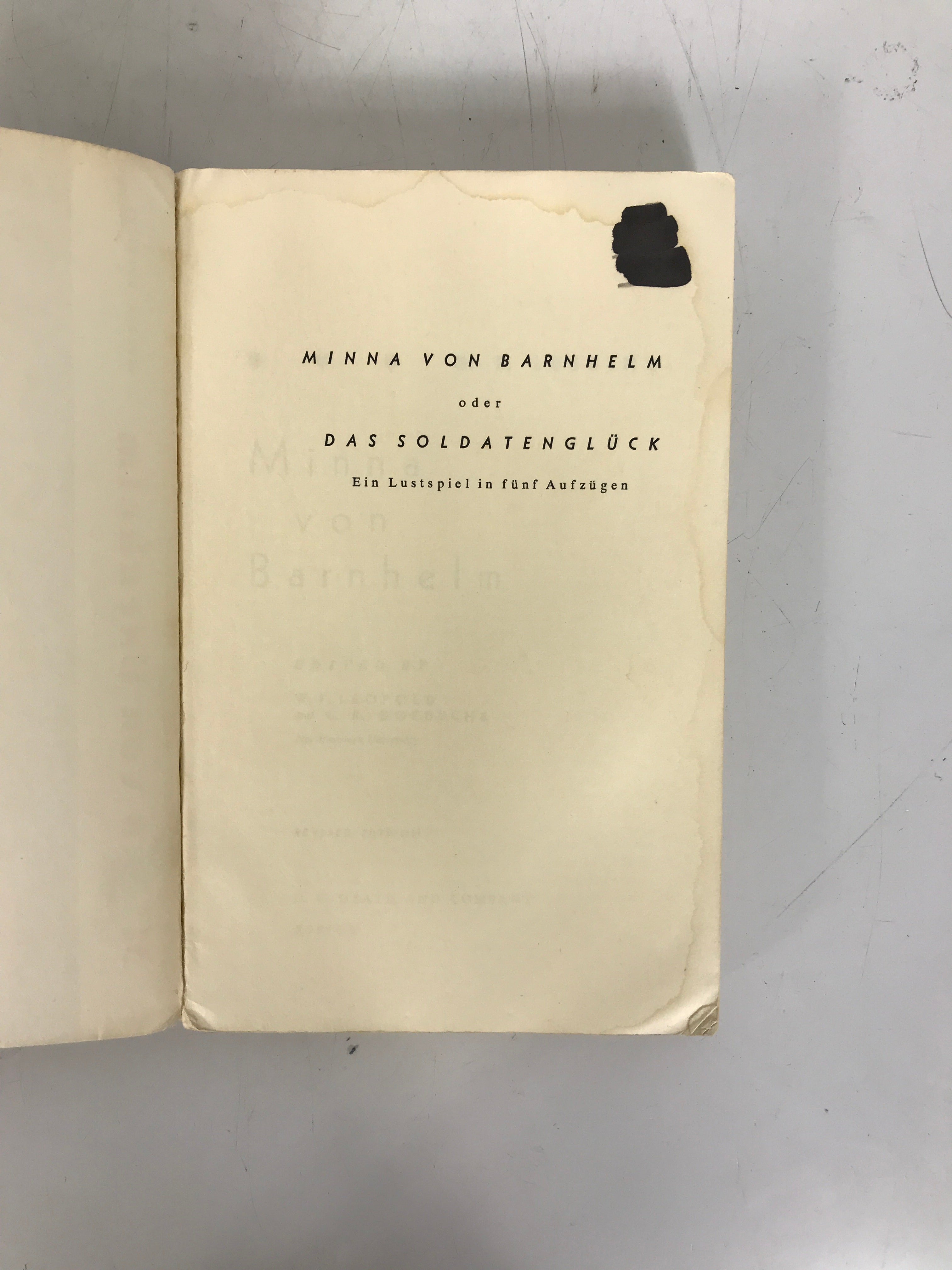 Lot of 2 German Lang Plays w/ Eng. Vocab by Lessing and Durrenmatt 1957, 1965 SC