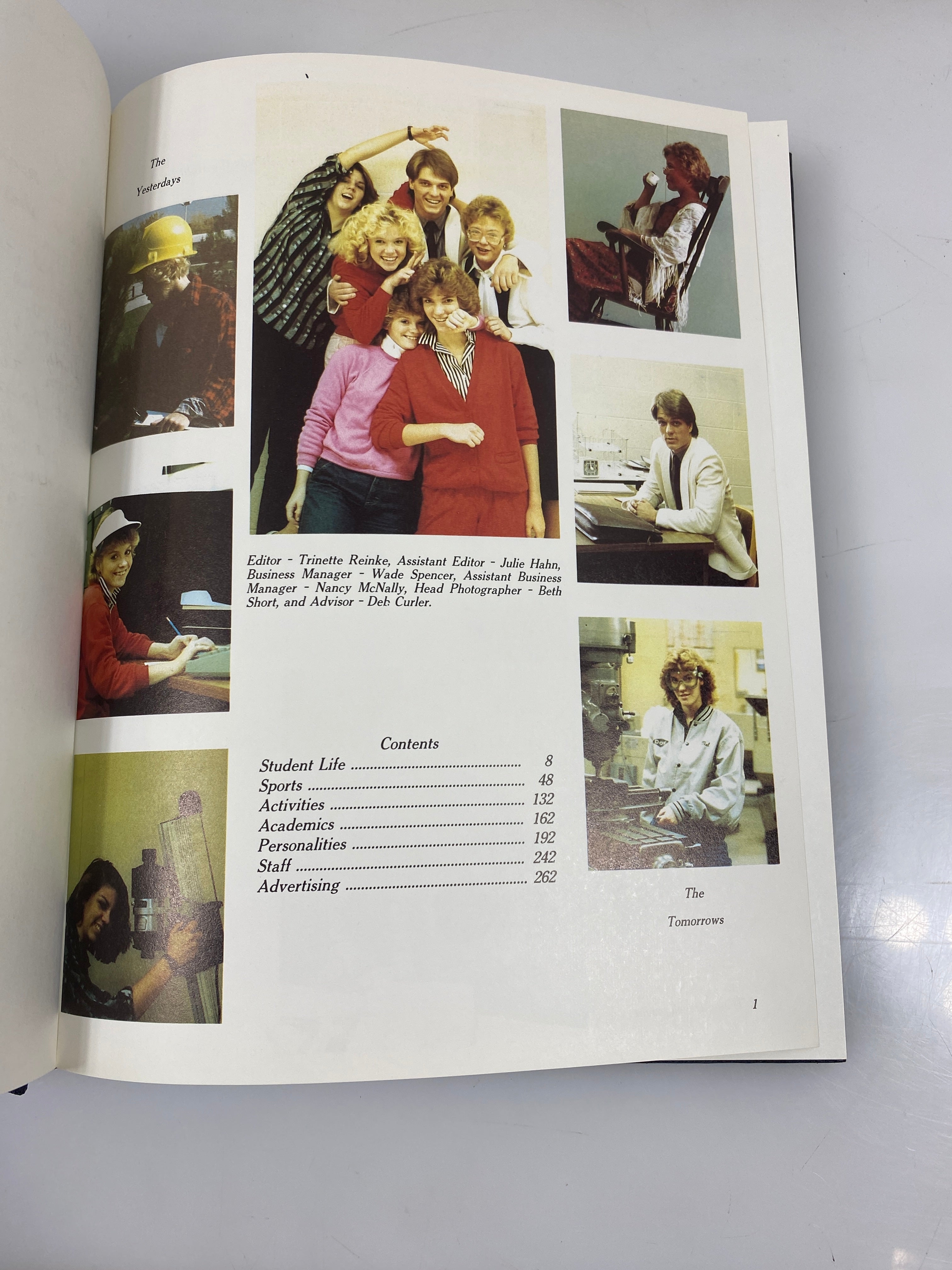 1986 "Concept" Western High School Yearbook Bay City, MI HC