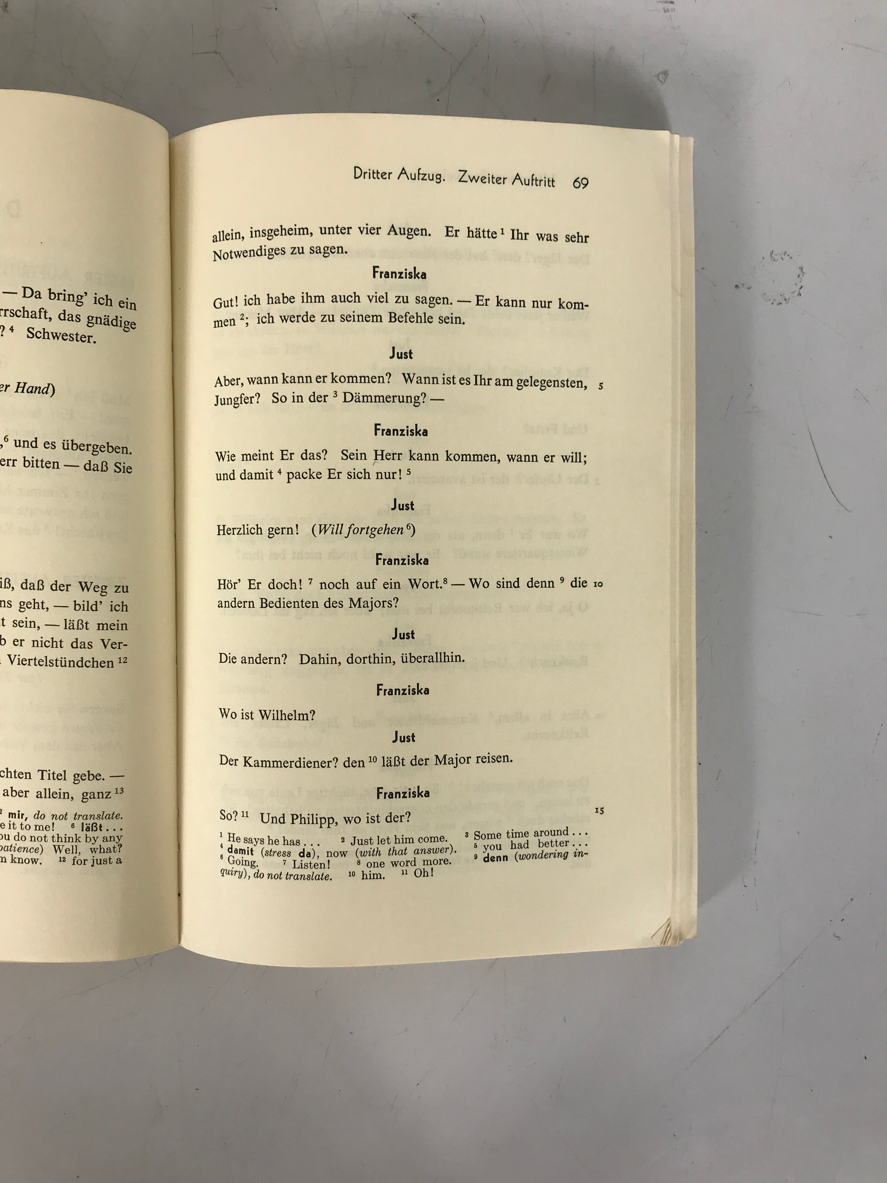 Lot of 2 German Lang Plays w/ Eng. Vocab by Lessing and Durrenmatt 1957, 1965 SC