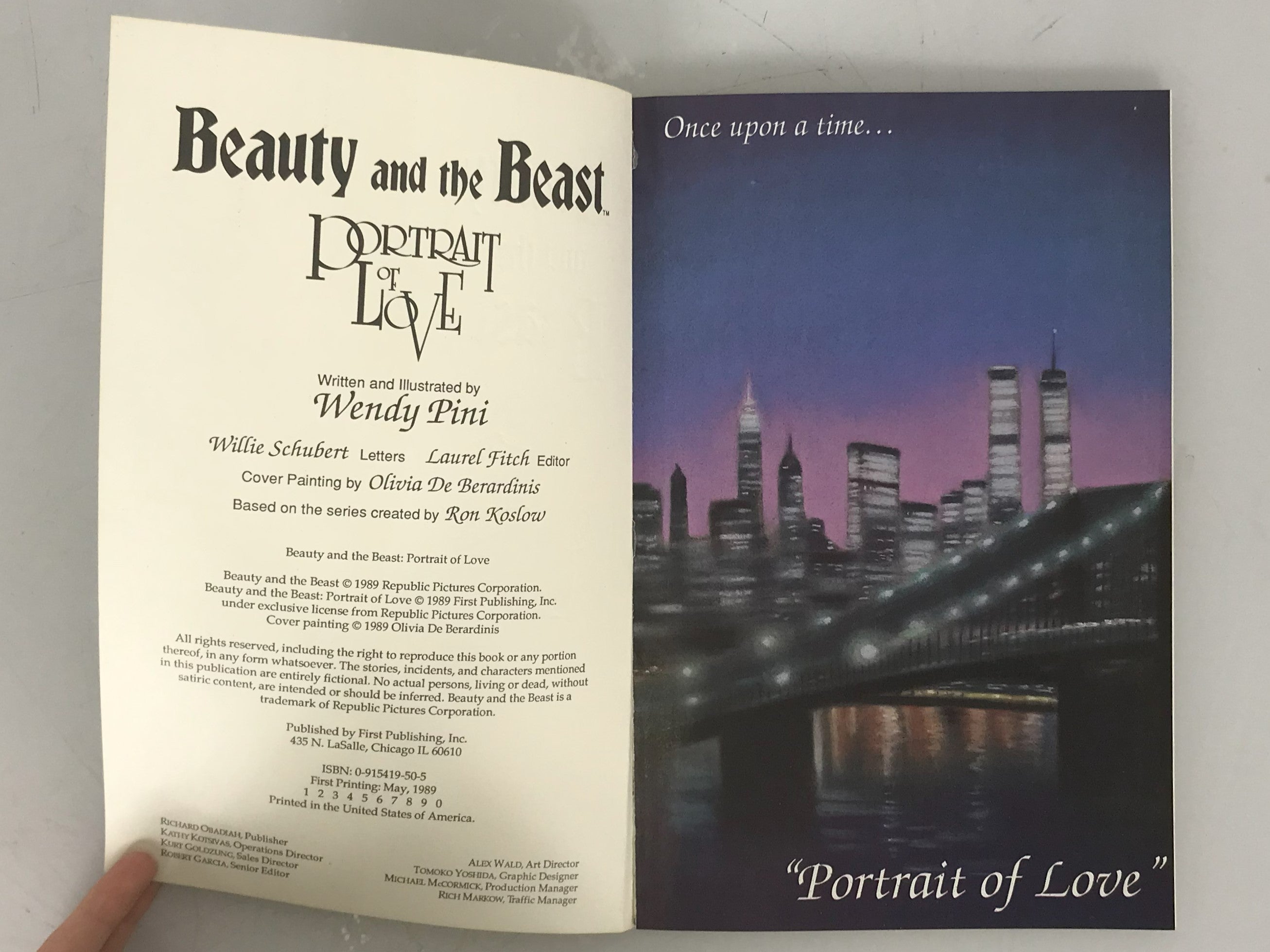 Beauty and the Beast Portrait of Love Graphic Novel 1989