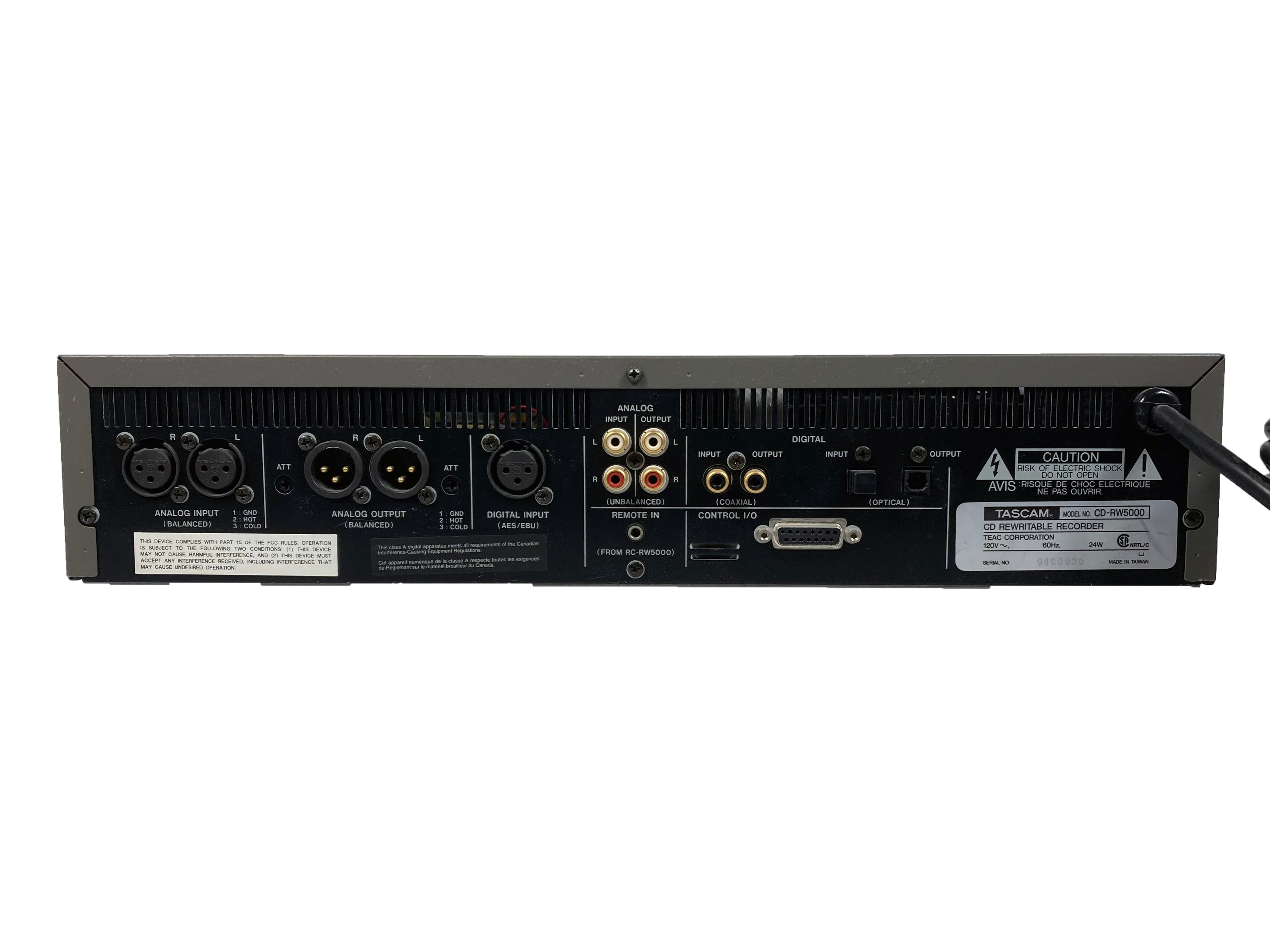 Tascam CD-R5000 Professional CD Rewritable Recorder
