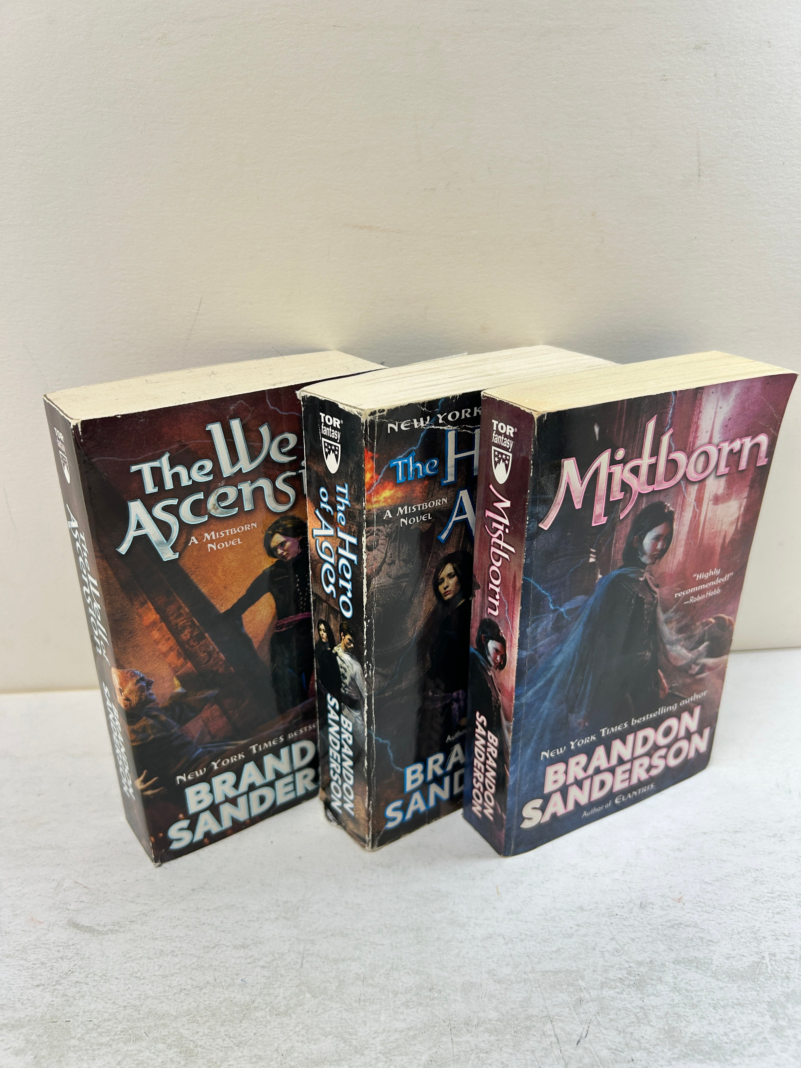 Lot of 3 Brandon Sanderson Mistborn Trilogy 2006-2008 Paperbacks SC