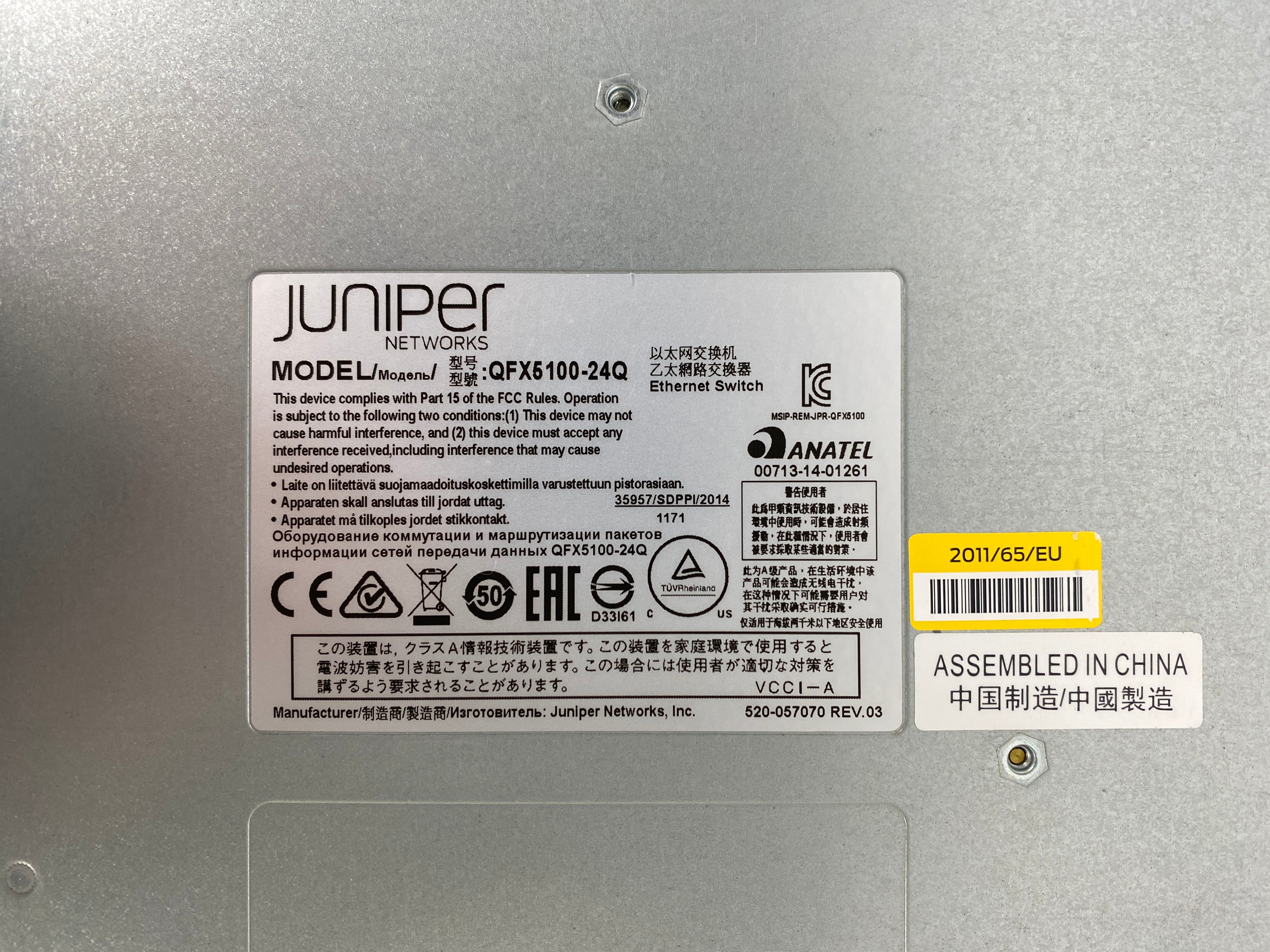 Juniper QFX5100-24Q Ethernet Switch #2