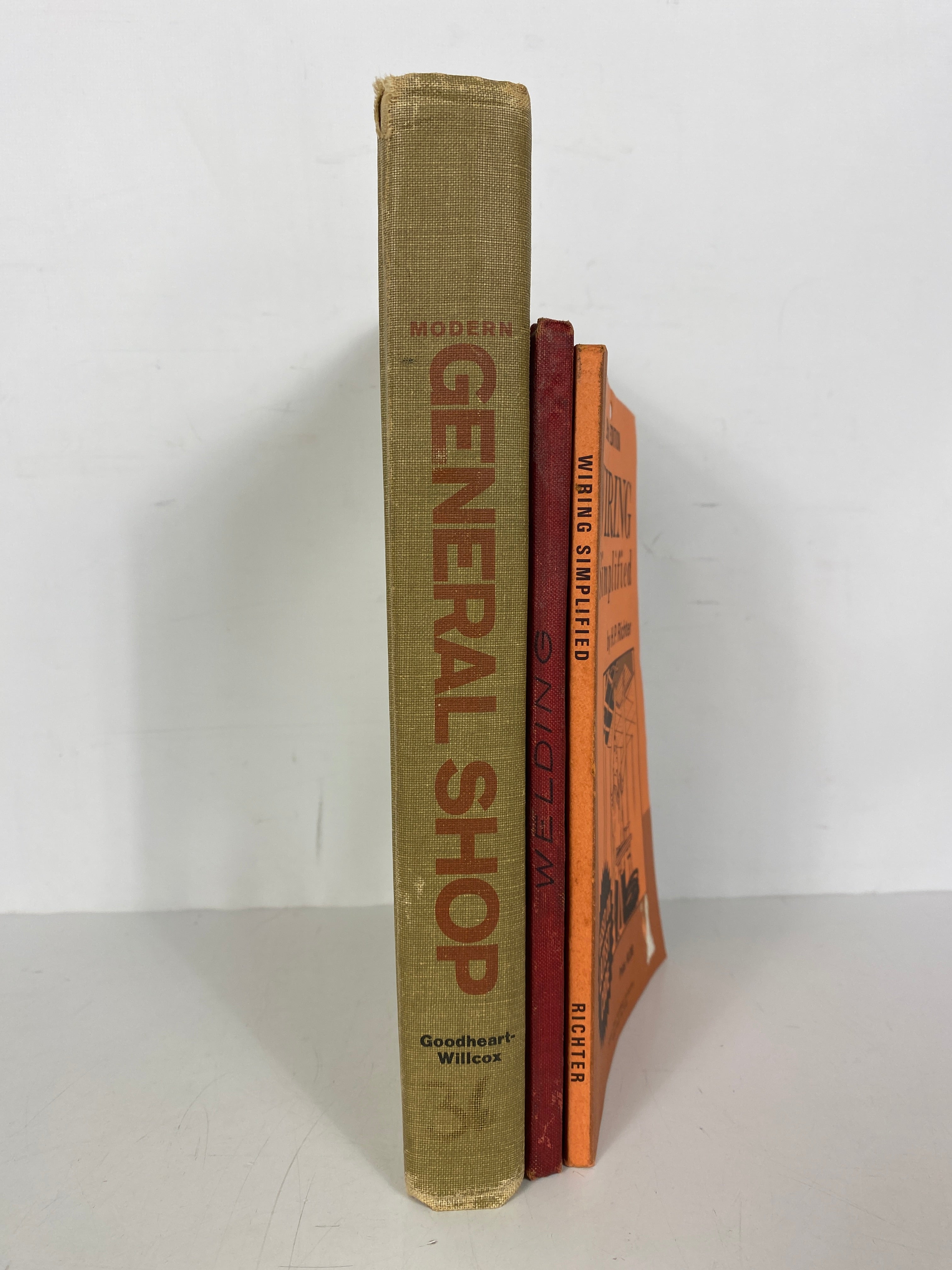 3 Vintage Shop Books: Modern General Shop/Welding/Wiring Simplified 1914-1968