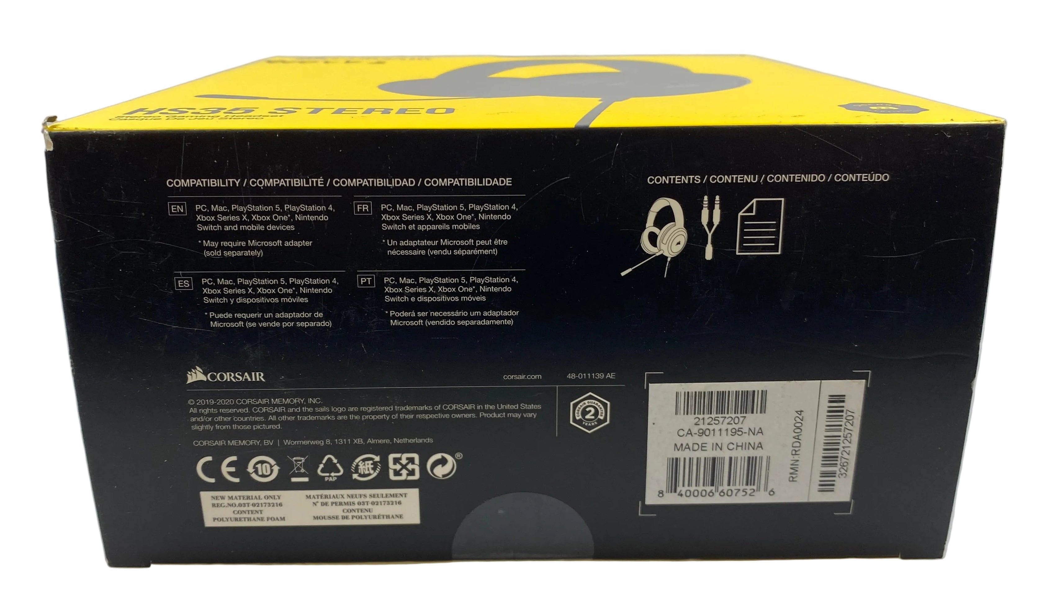 Corsair HS35 Stereo Headset *Open Box*
