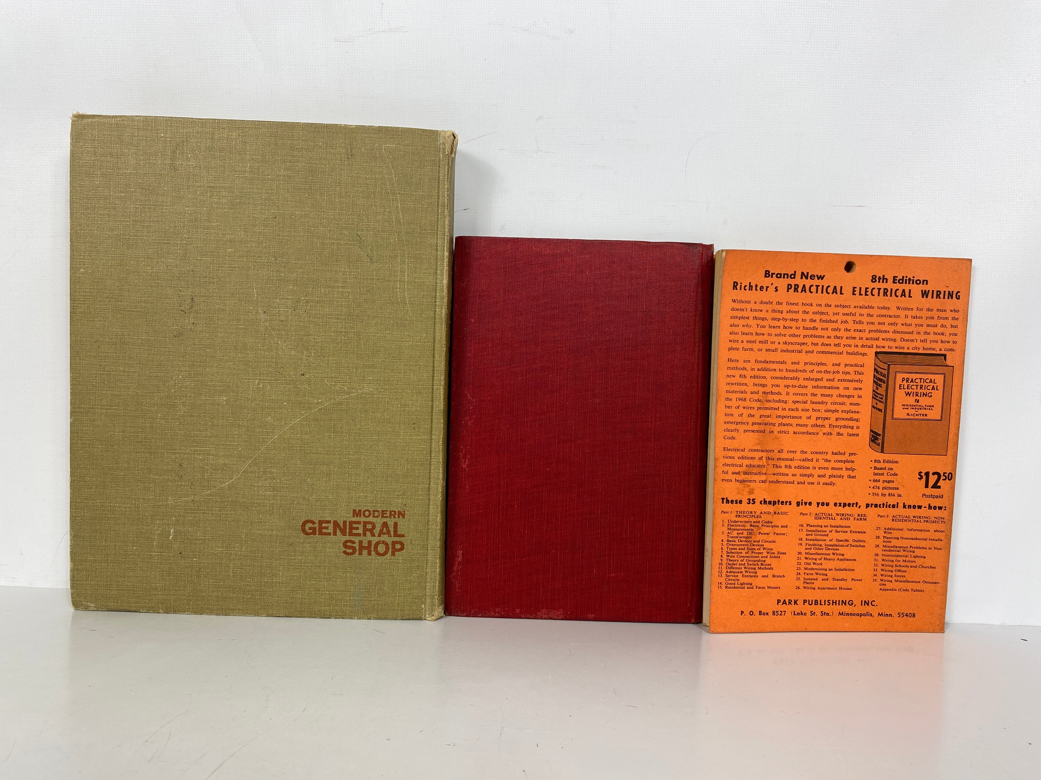 3 Vintage Shop Books: Modern General Shop/Welding/Wiring Simplified 1914-1968