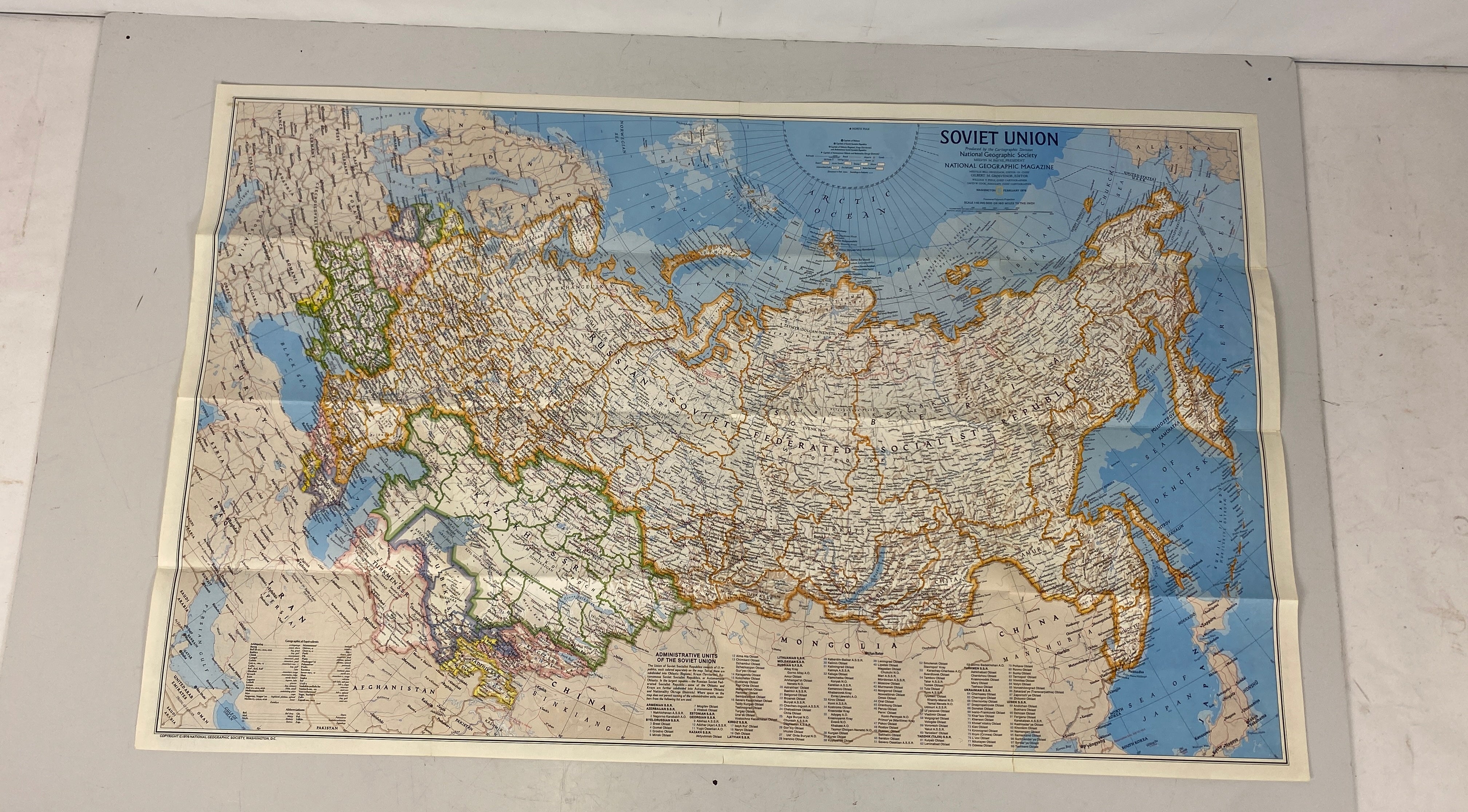 Lot of Vintage Maps of the Soviet Union 1965-1976