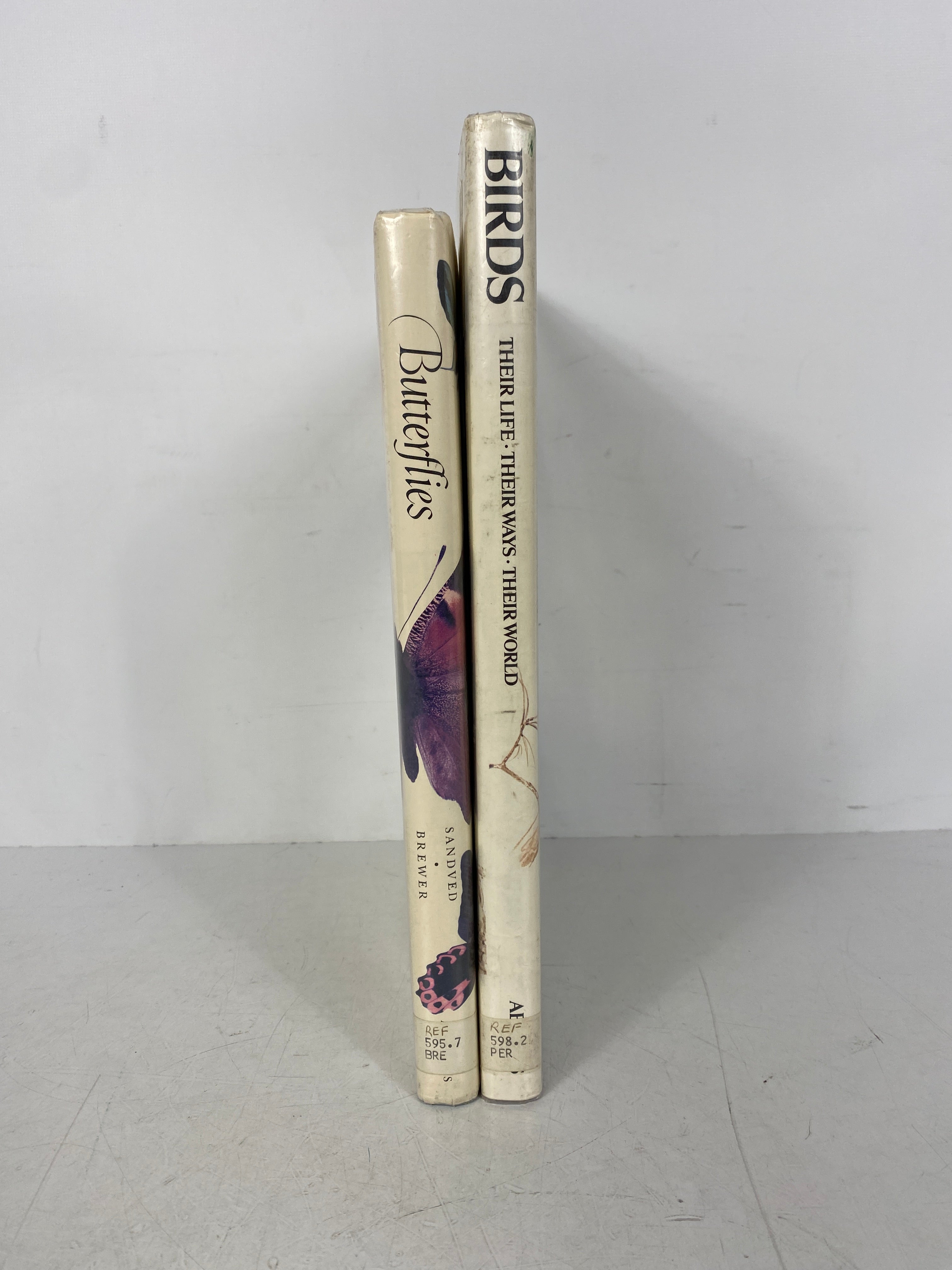 Lot of 2: Butterflies (Sandved)/Birds (Cameron) 1976 Vintage HC DJ Ex-Library