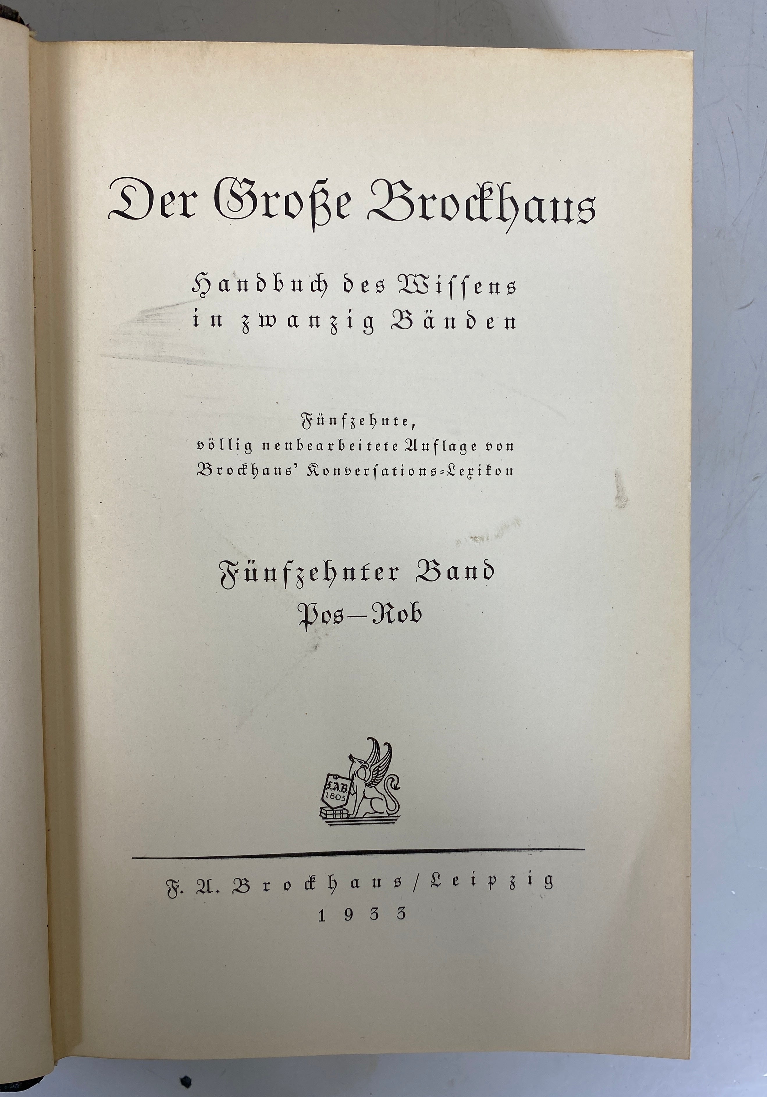 22 Volume Complete Set Der Grosse Brockhaus German Encyclopedia 1928 Edition