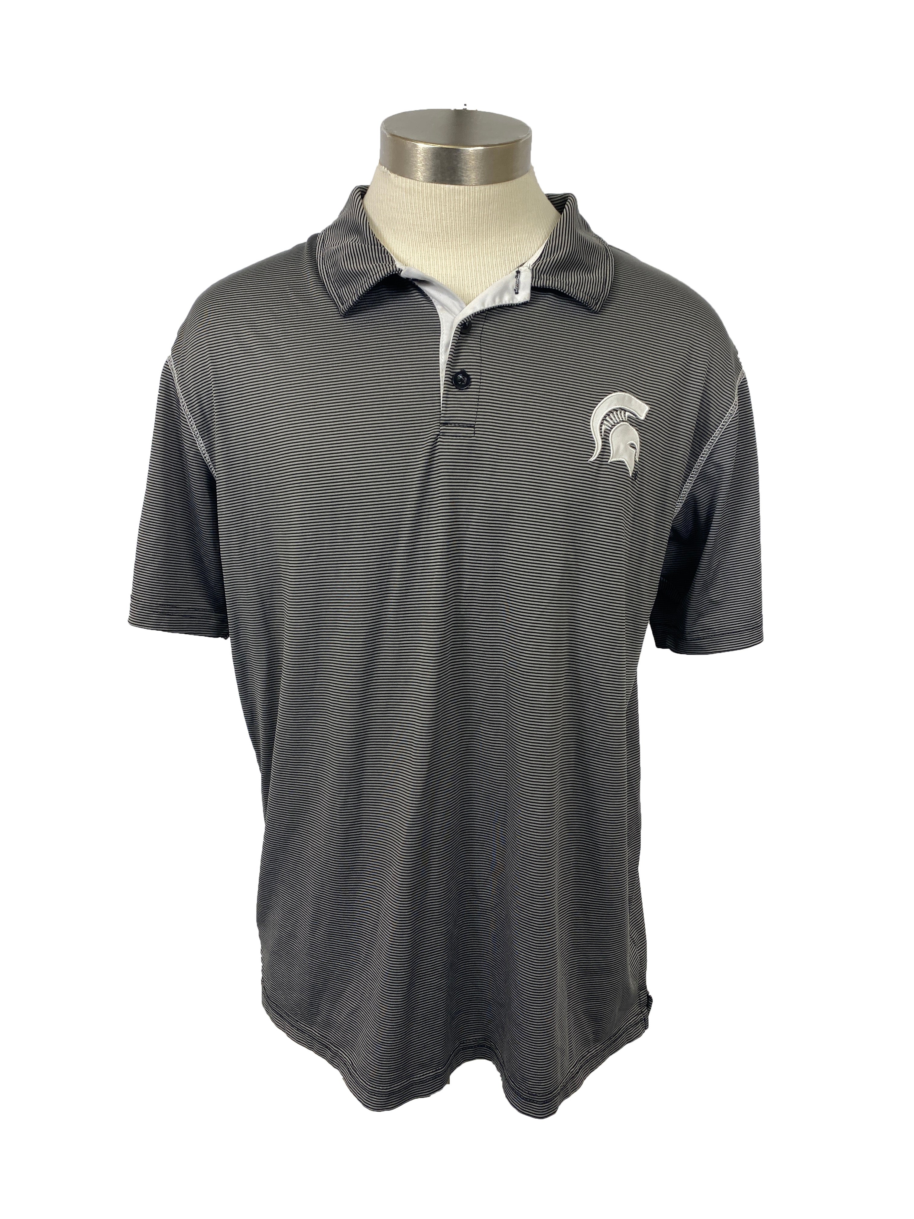 Colosseum Gray MSU Golf Shirt Men's Size L
