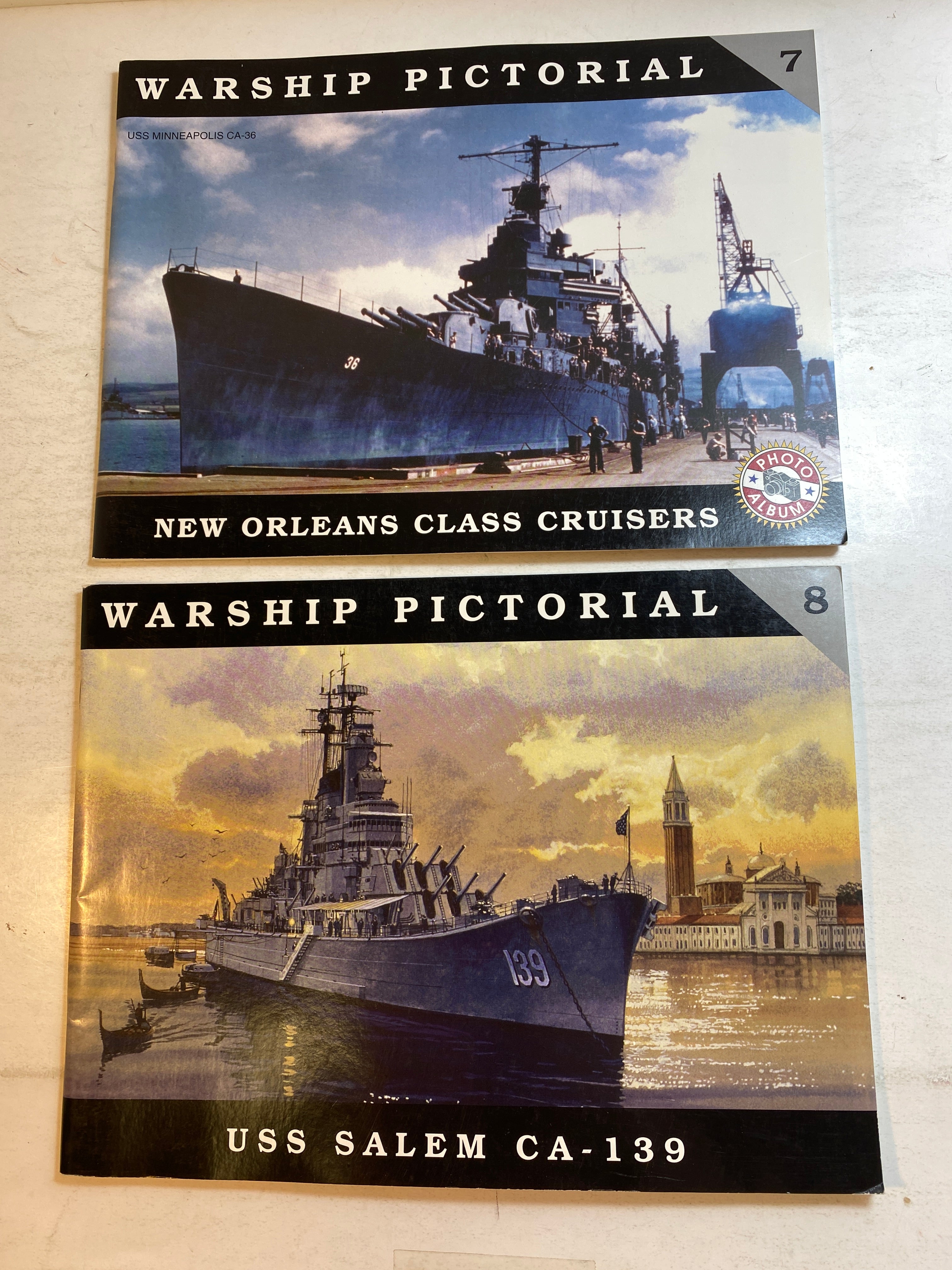 Lot of 2 Battleship Books Salem CA-139 New Orleans Class Cruisers 2000