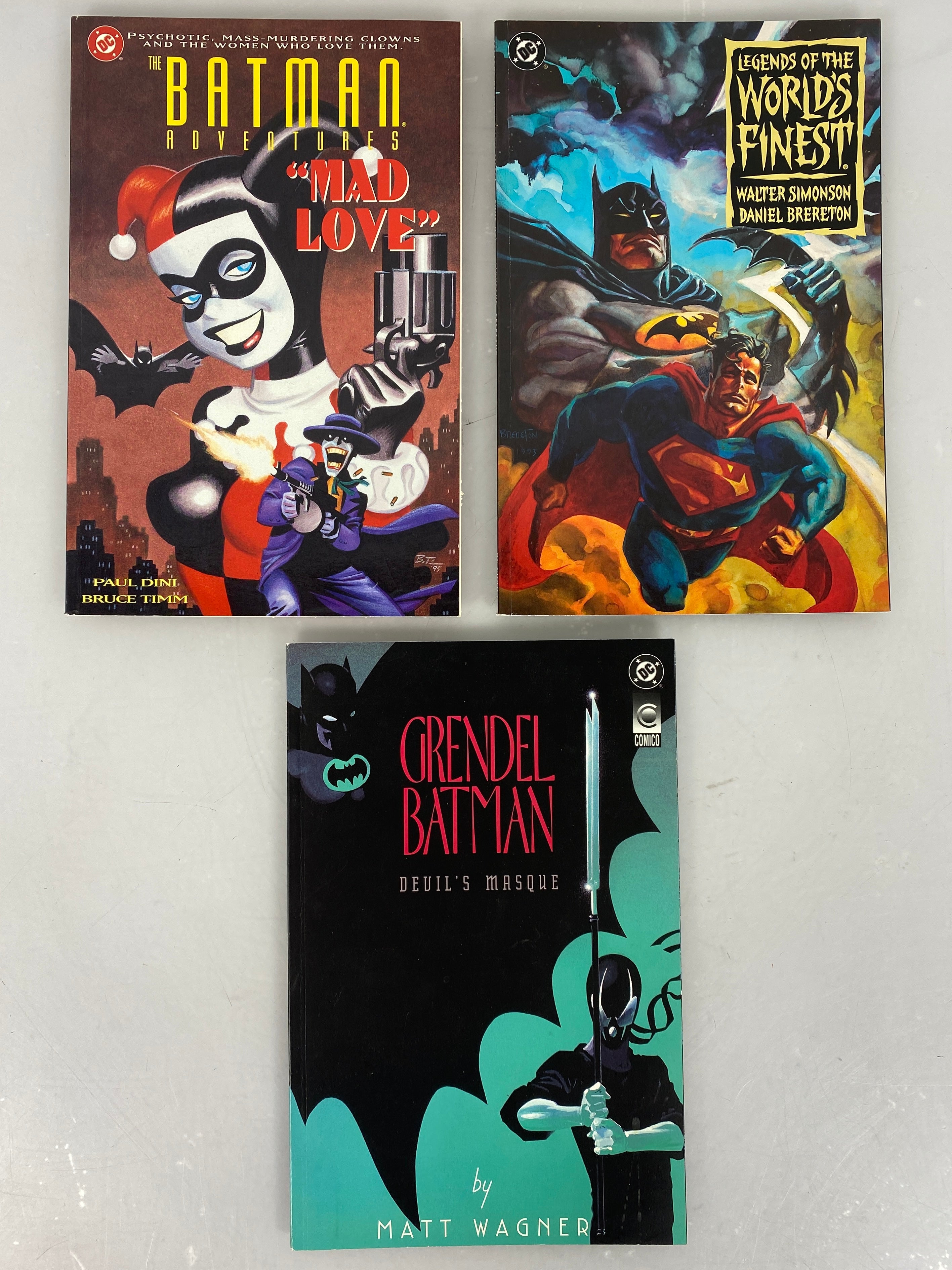 Lot of 4 Batman, Joker, Harley Quinn (DC 1993-2008) Graphic Novels SC