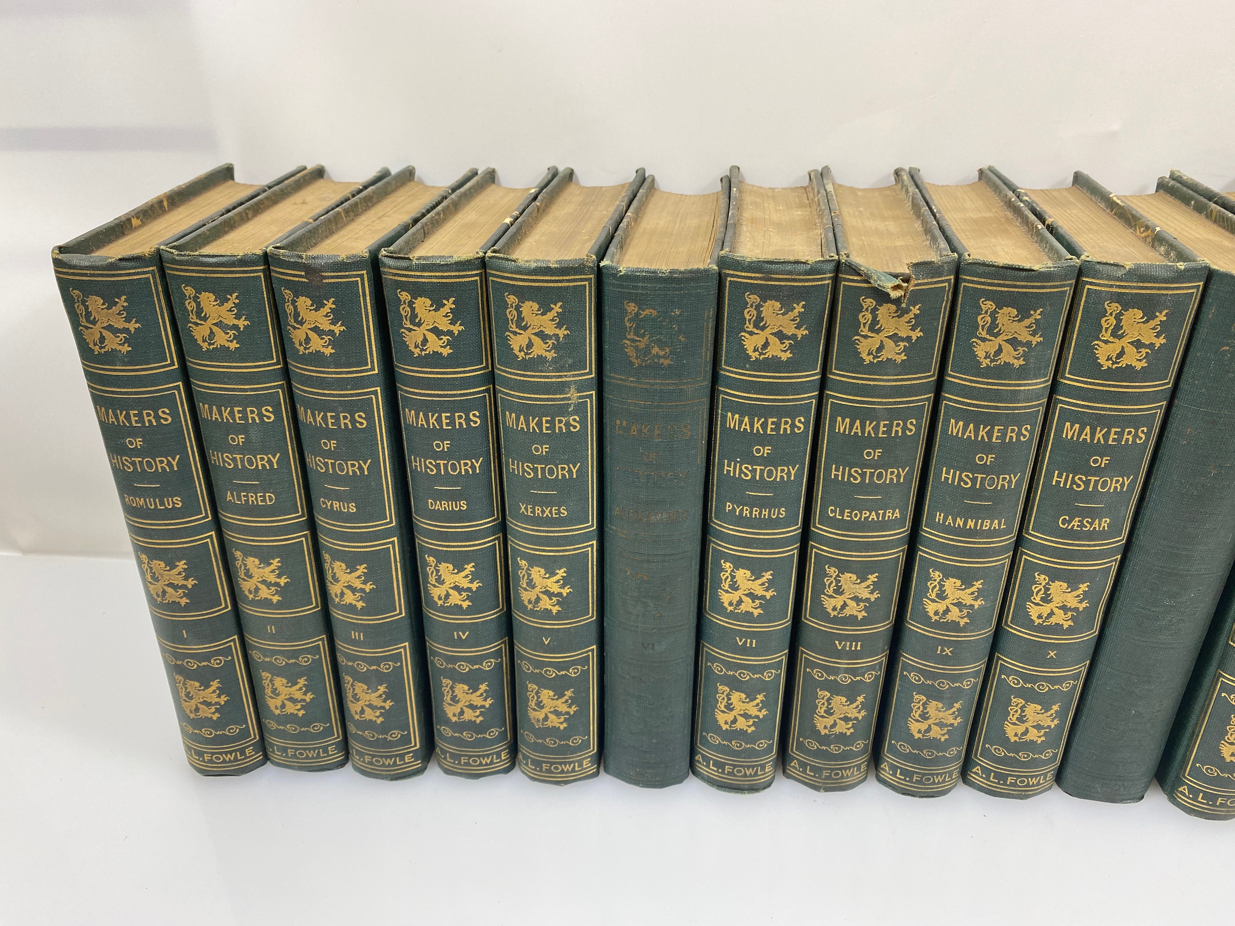 Set of 20 AL Fowle Makers of History Books HC 1906