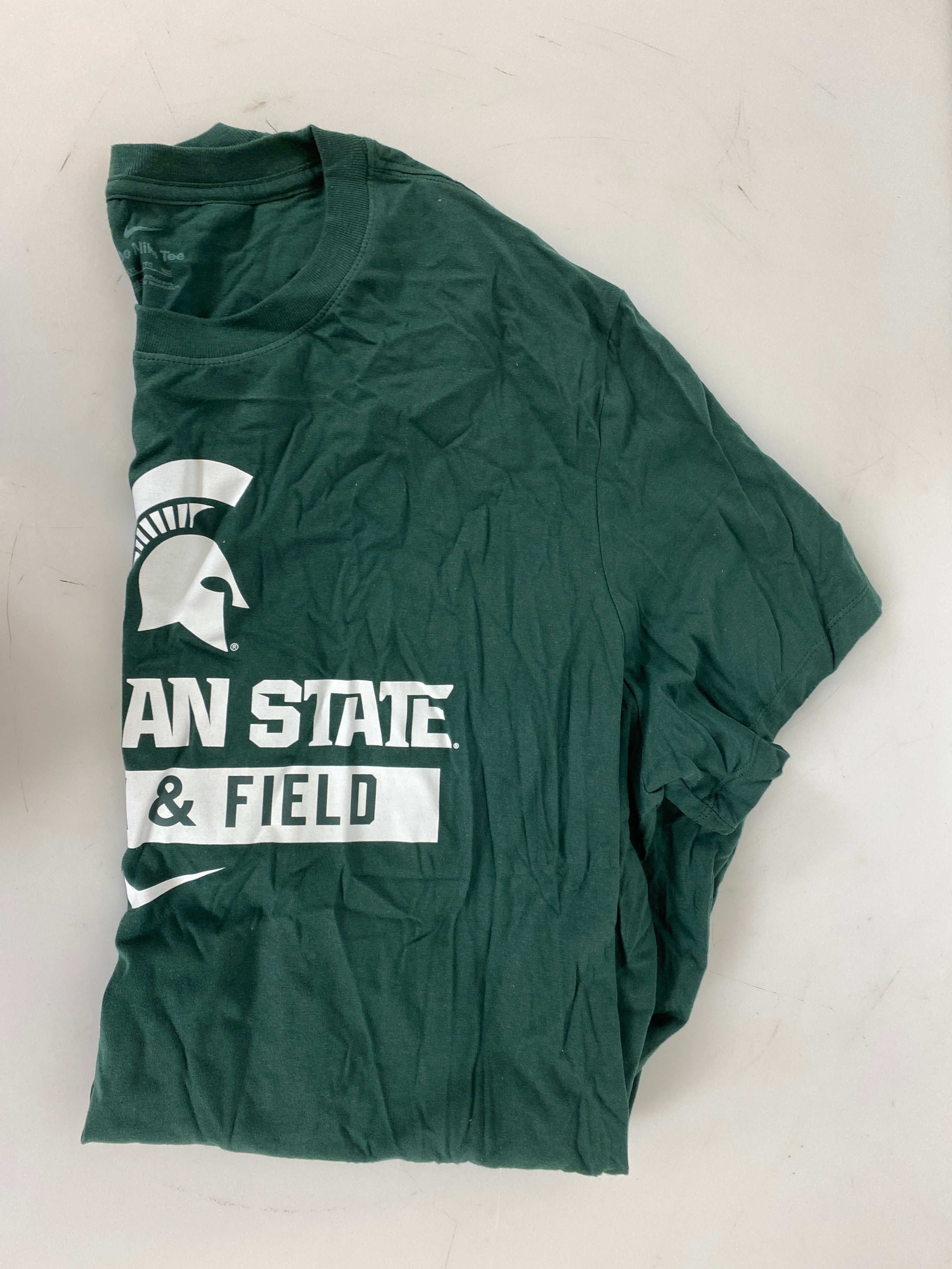 Mens Nike Track & Field Green MSU Shirt XXL *New*