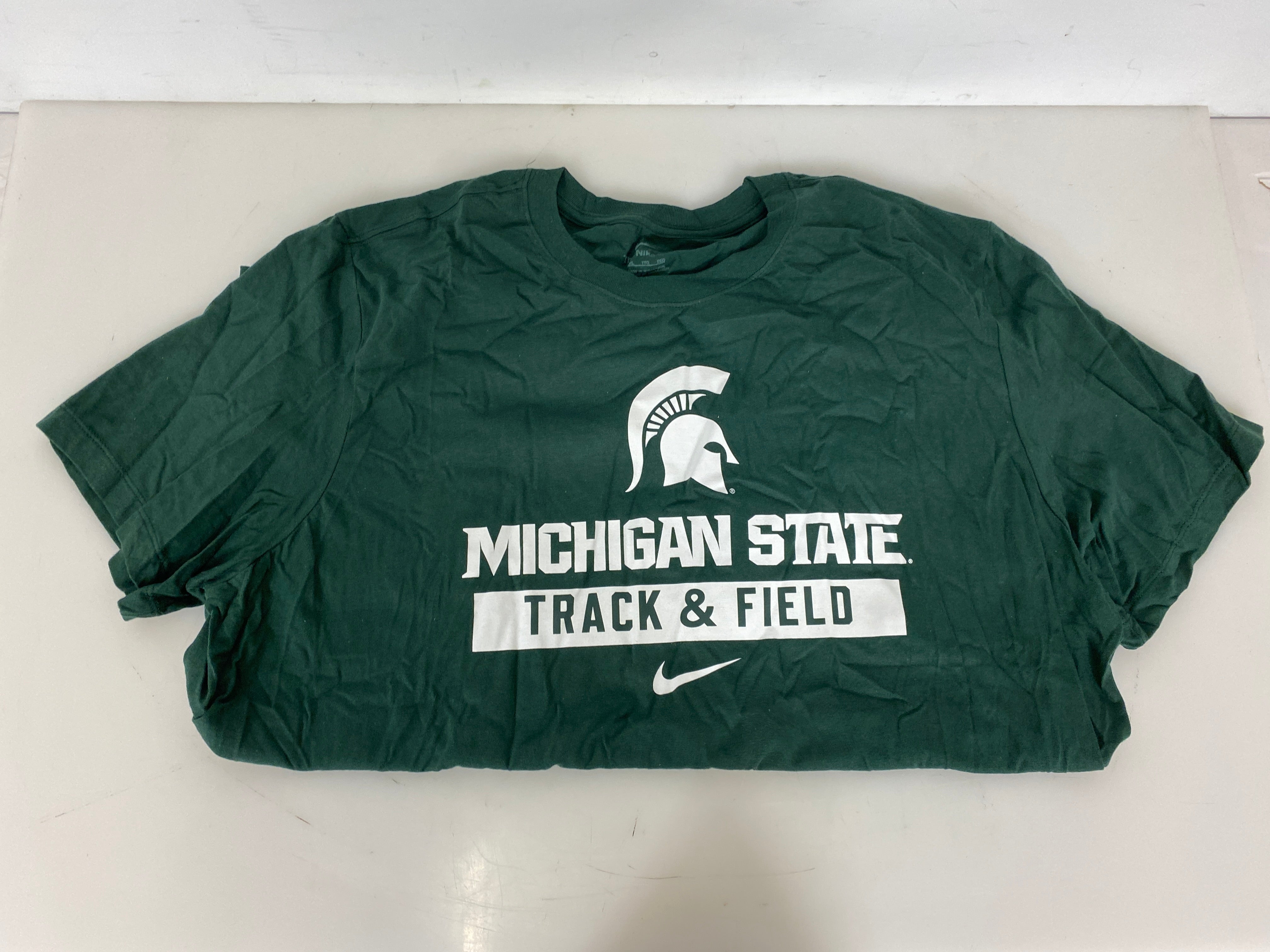 Mens Nike Track & Field Green MSU Shirt XXL *New*