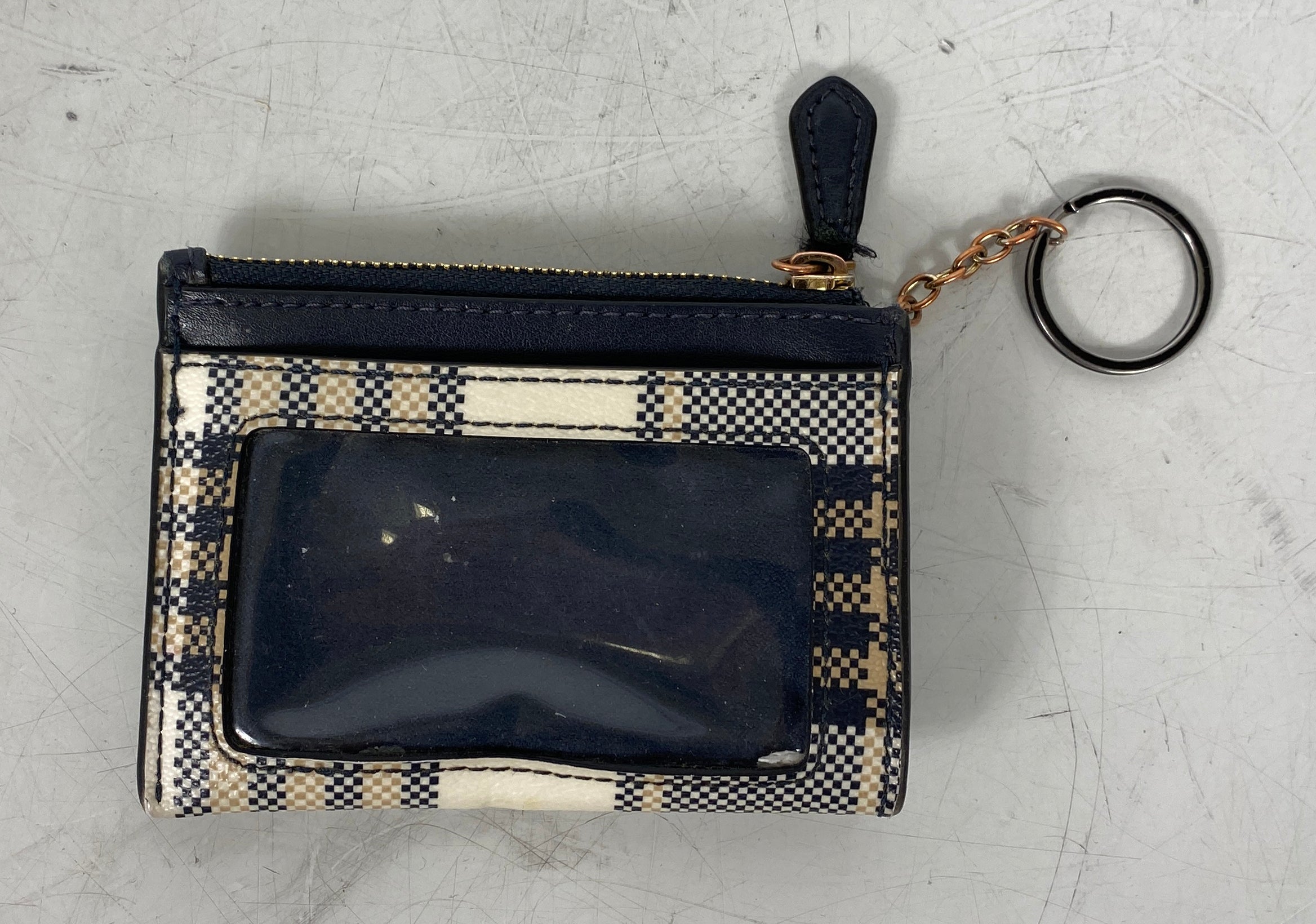 Coach Black Plaid Skinny ID Case