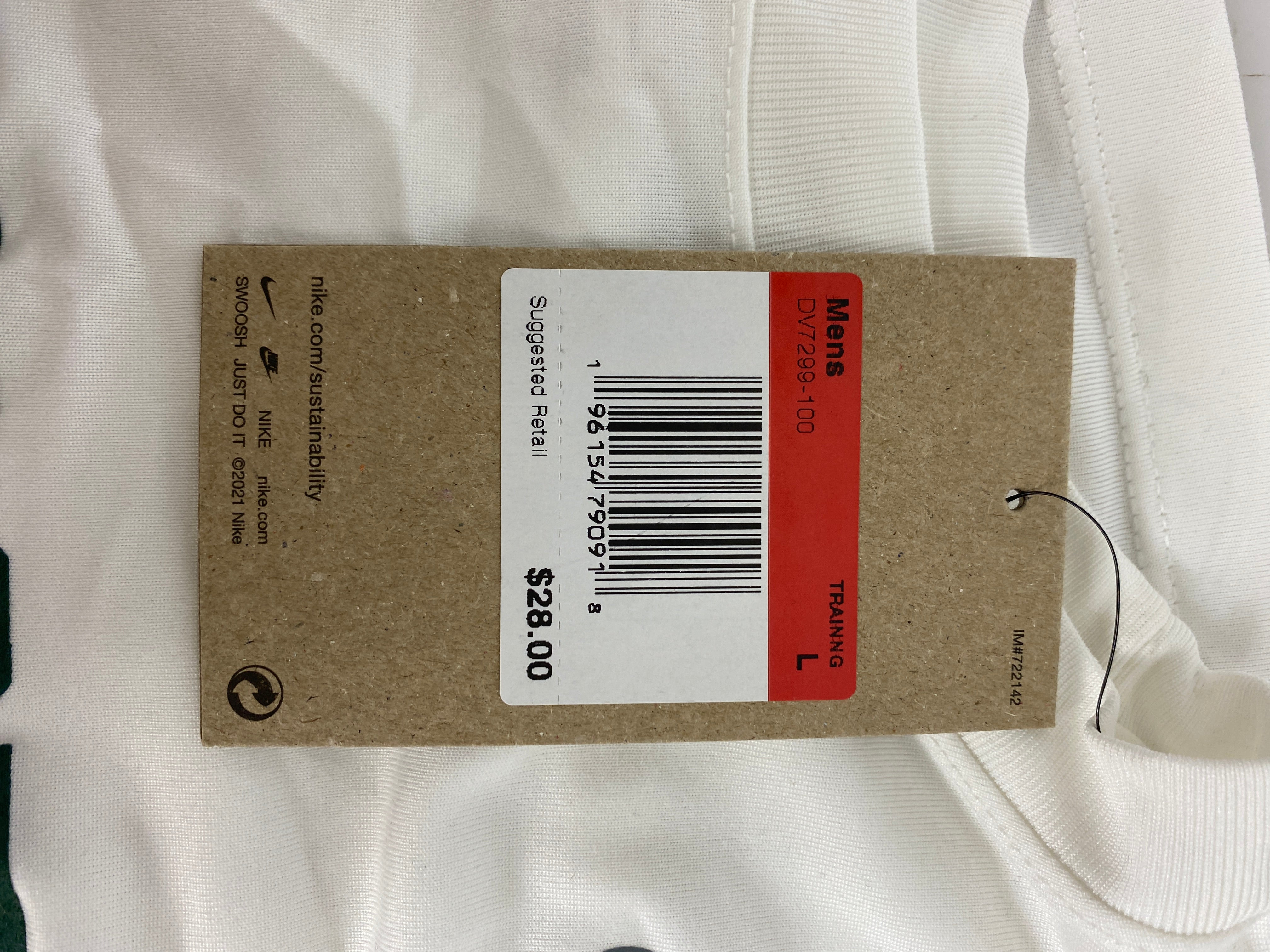 Mens Nike Track & Field White MSU Shirt L *New*