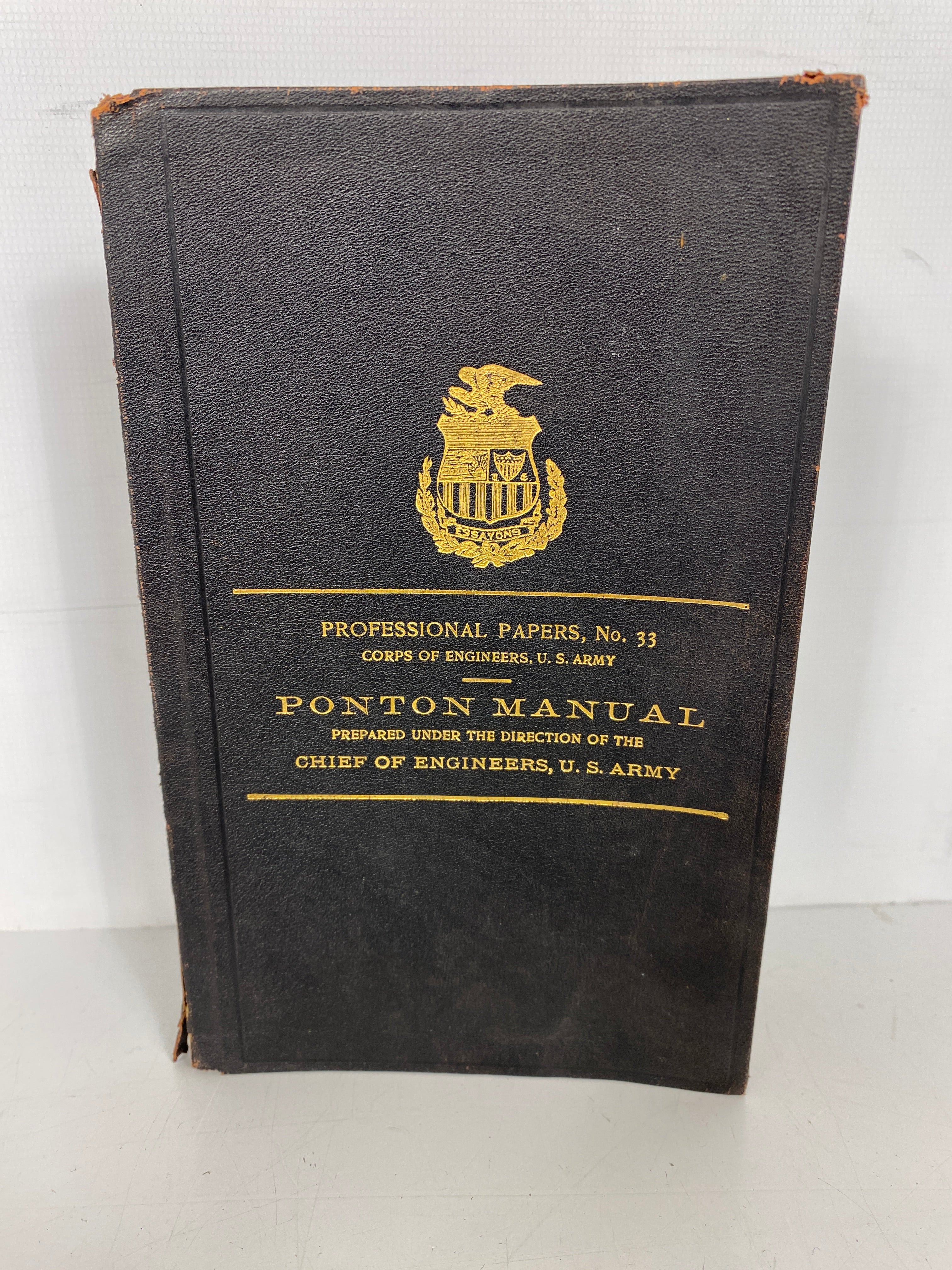 US Army Ponton Manual No. 33 Rare Bound Copy Gilt Edges 1915