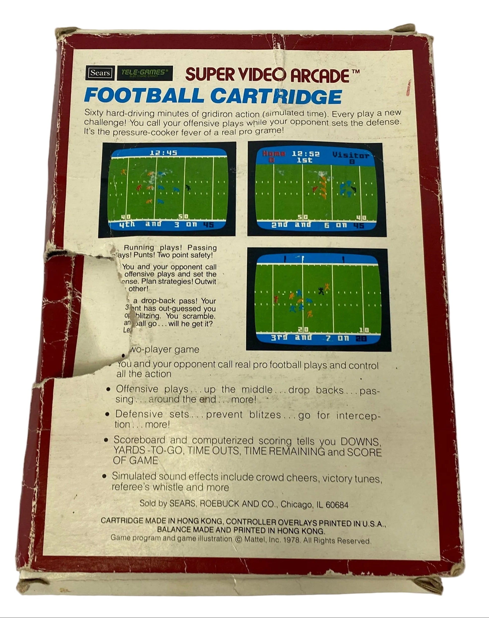 Sears Tele-Games Super Video Arcade NFL Football