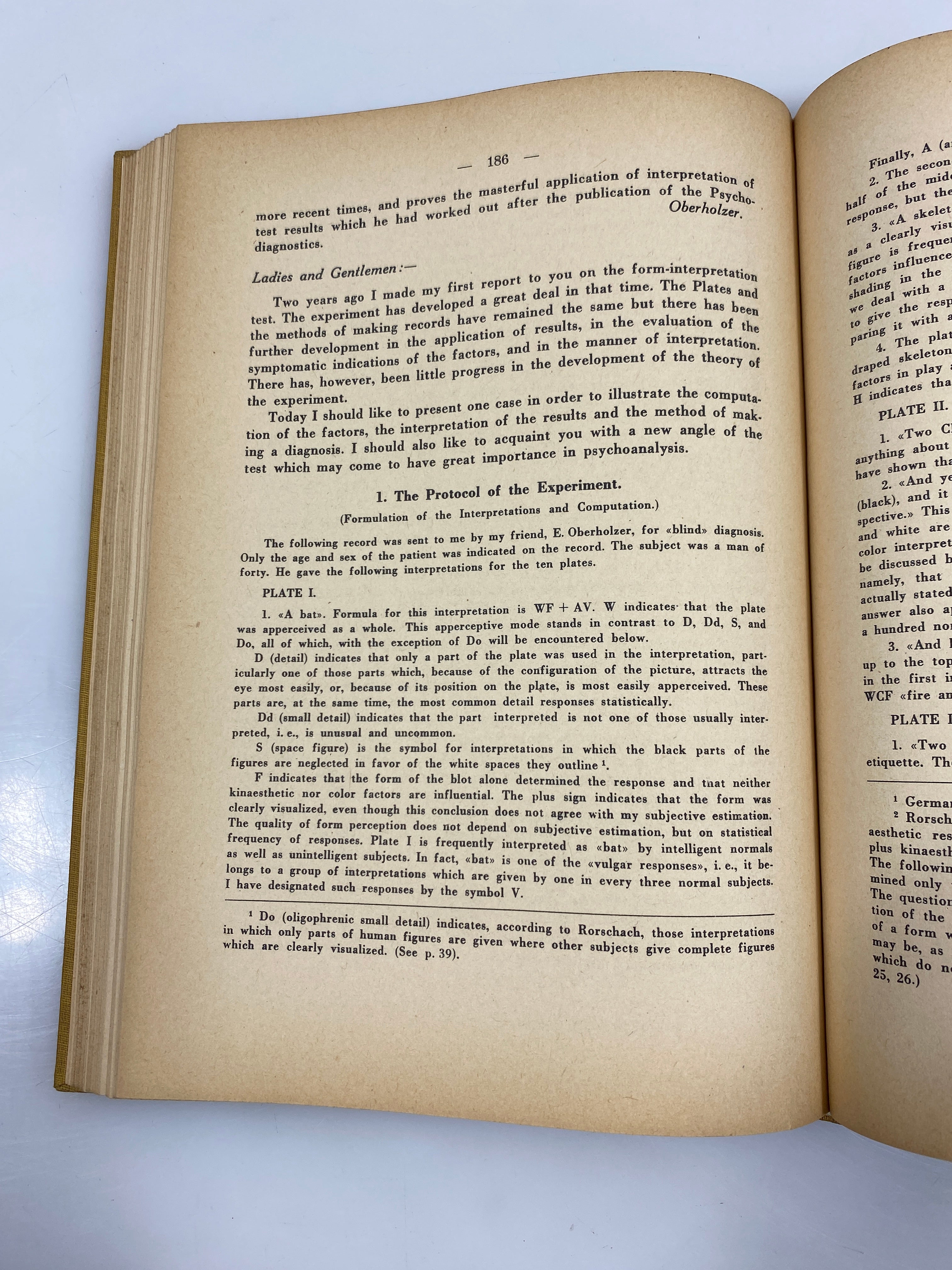 Psychodiagnostic by Hermann Rorschach 1942 English Translation HC