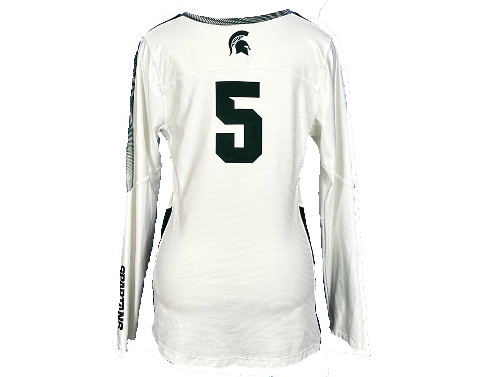 Nike White 2018-2021 Long Sleeve Volleyball Jersey #5 w/ Patch Women's Size M