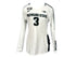 Nike White 2018-2021 Long Sleeve Volleyball Jersey #3 w/ Patch Women's Size M