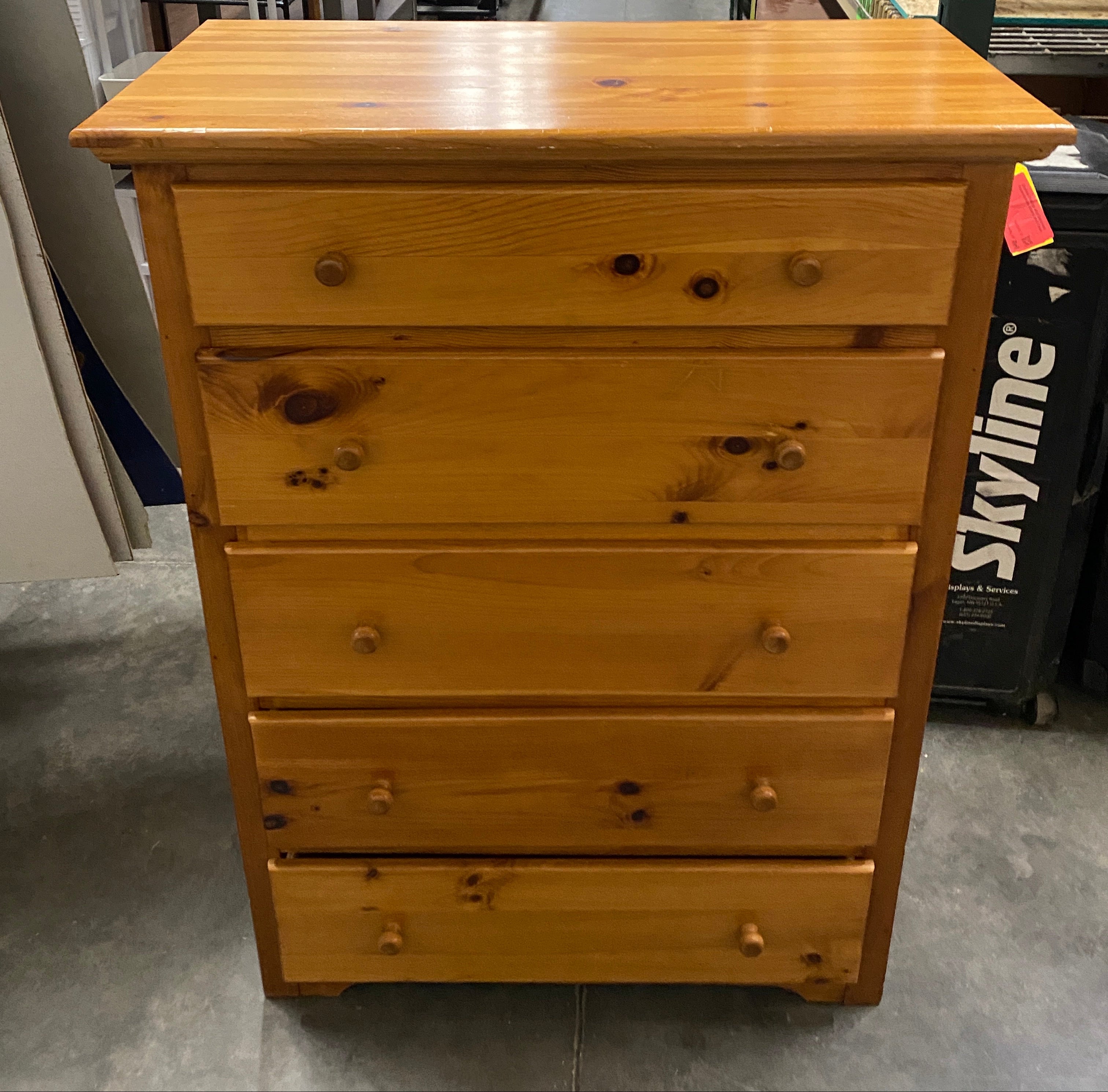 Brown Wooden 6 Drawer Dresser