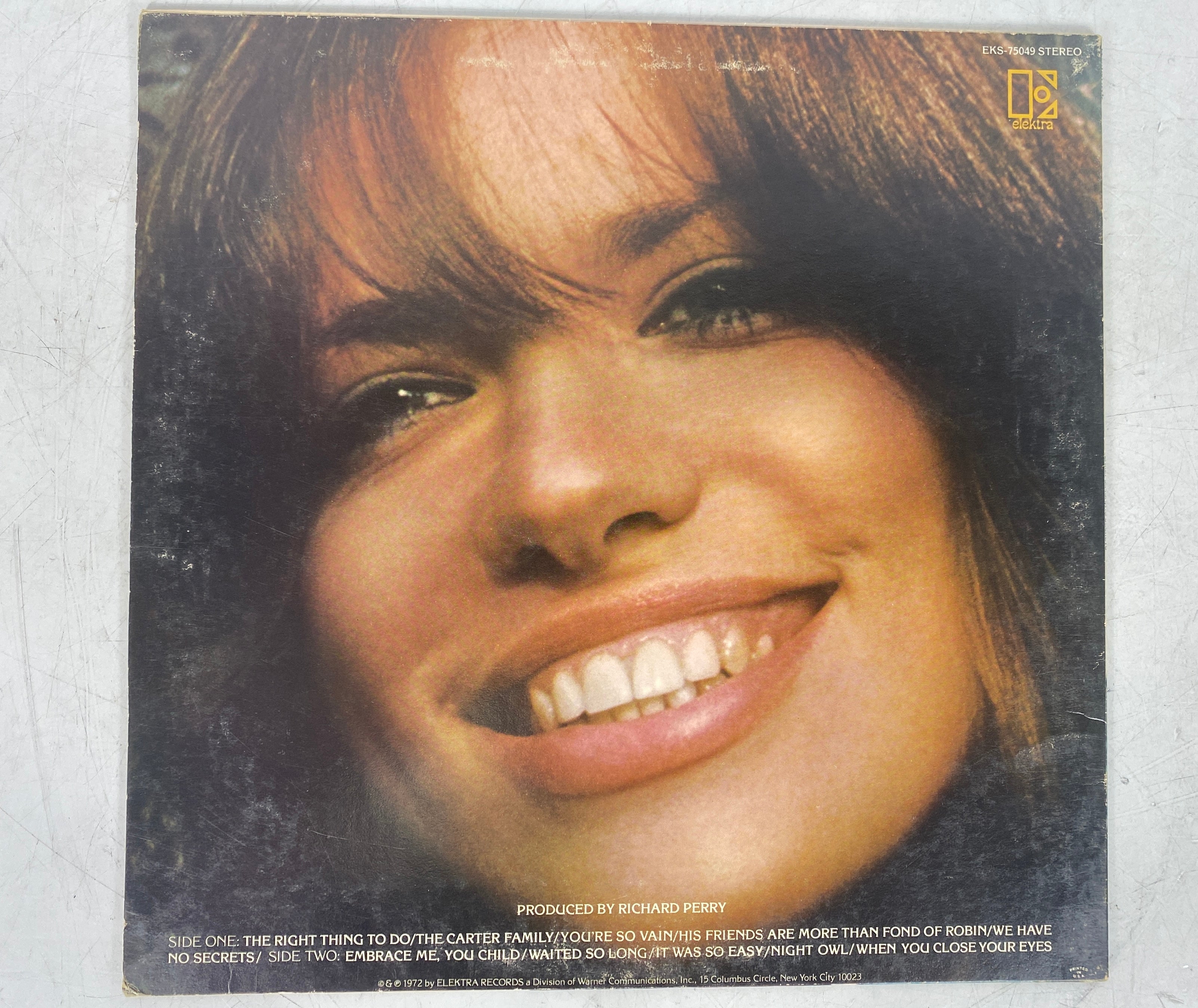 Carly Simon: No Secrets (1972) Vinyl Record