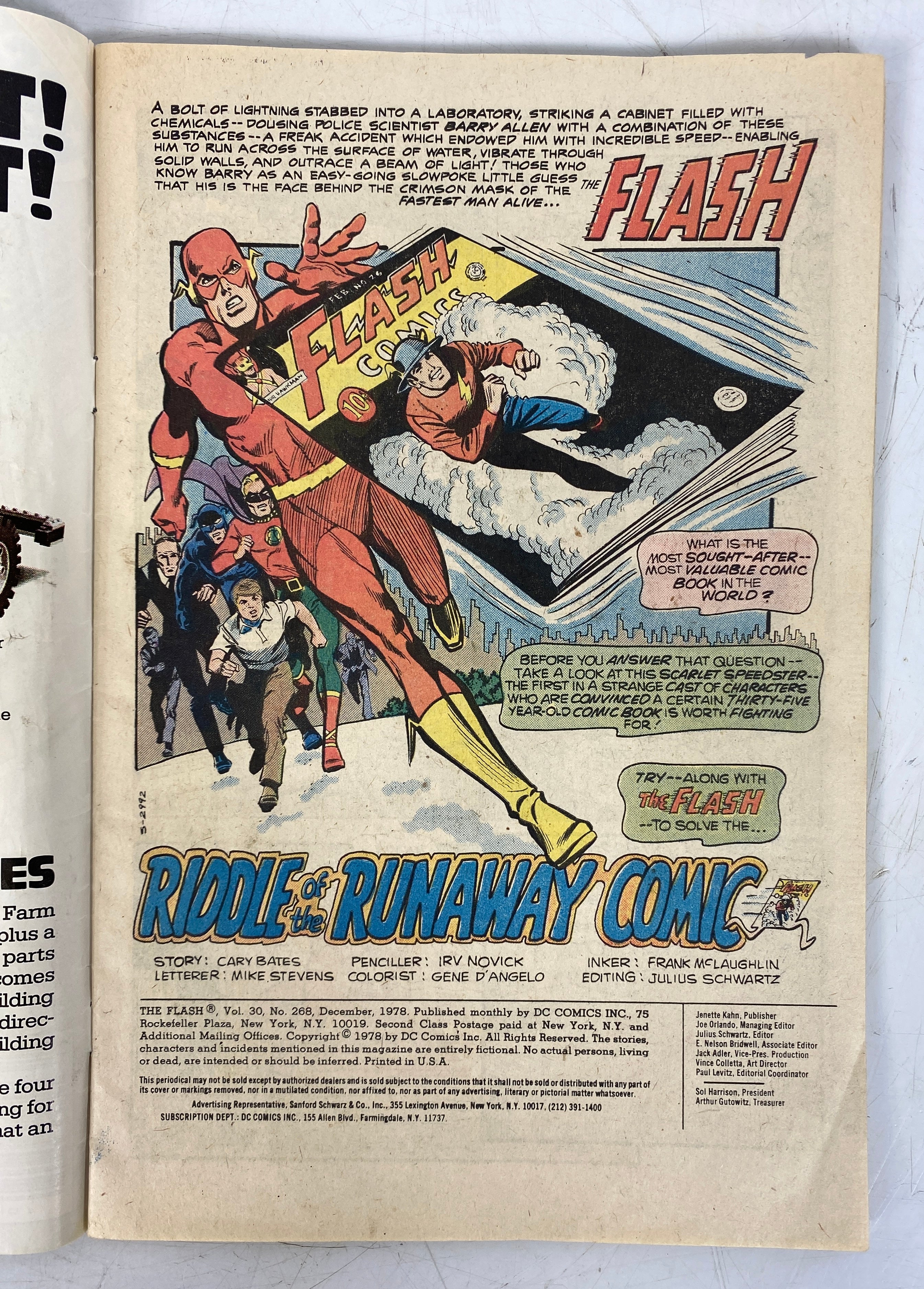 Lot of 5 The Flash #267, 268, 272, 274, 288 (1979-1980)