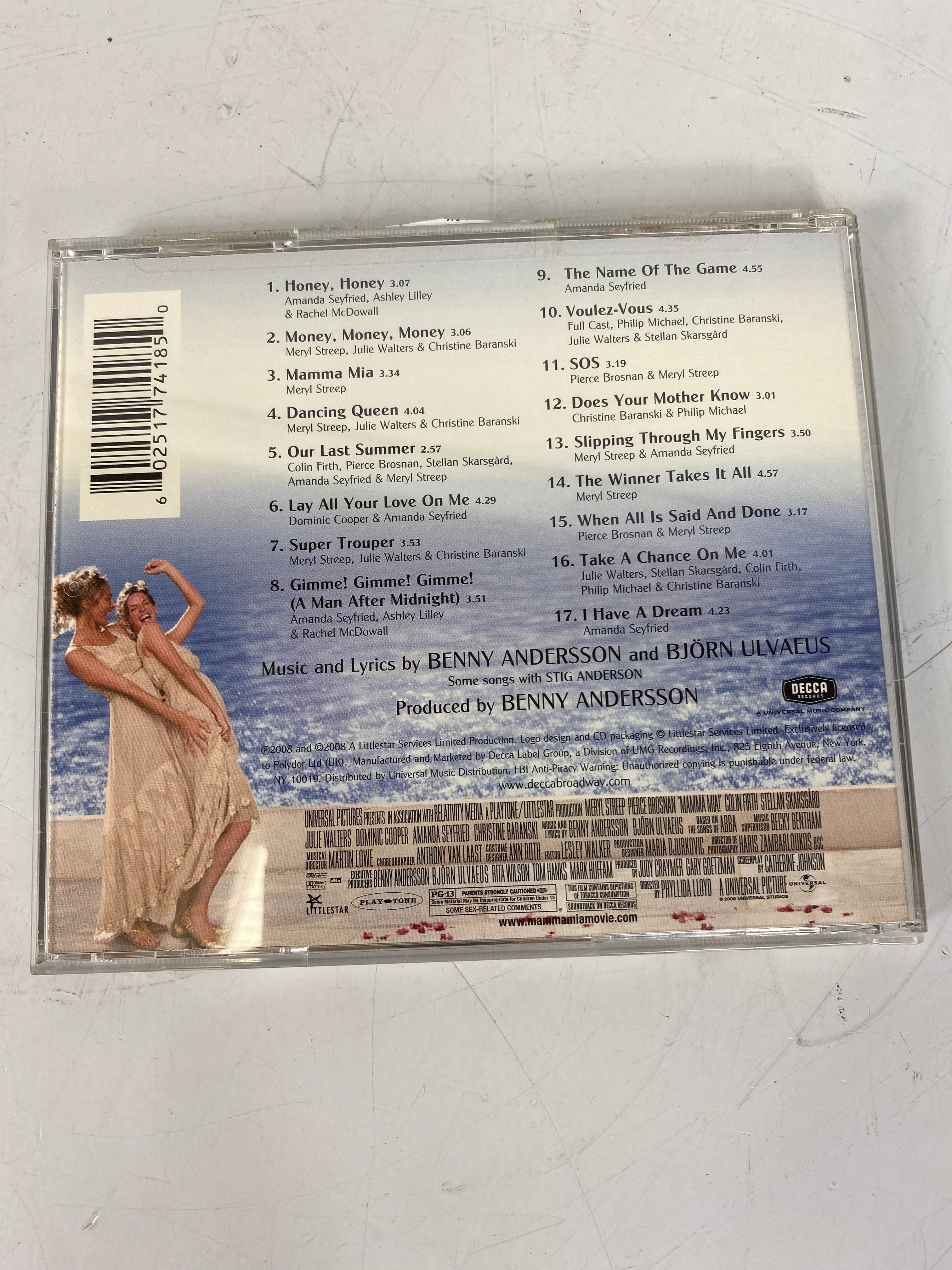 Mamma Mia! The Movie Soundtrack (Abba) CD