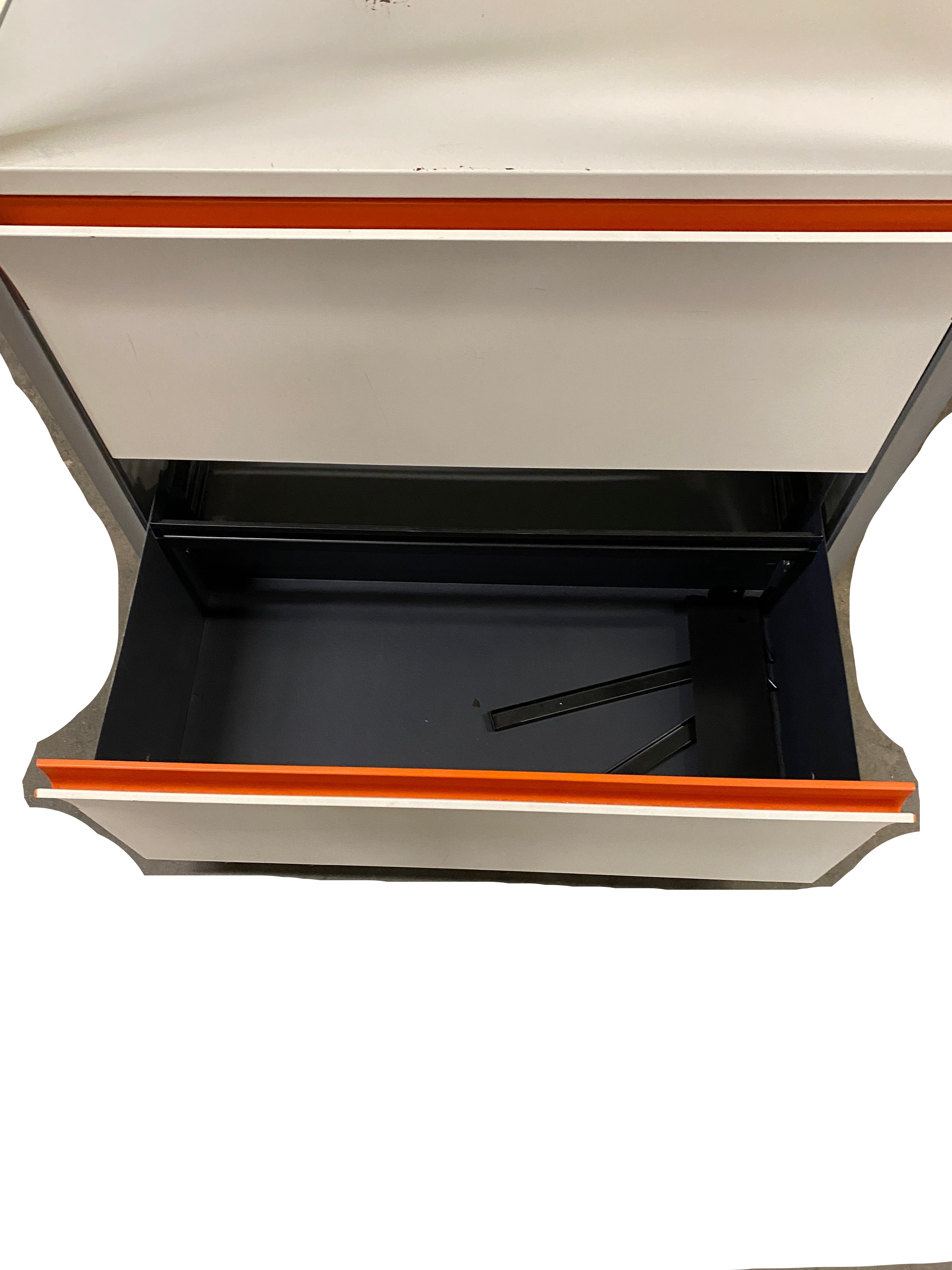 Herman Miller Orange and White Teneo Cabinet
