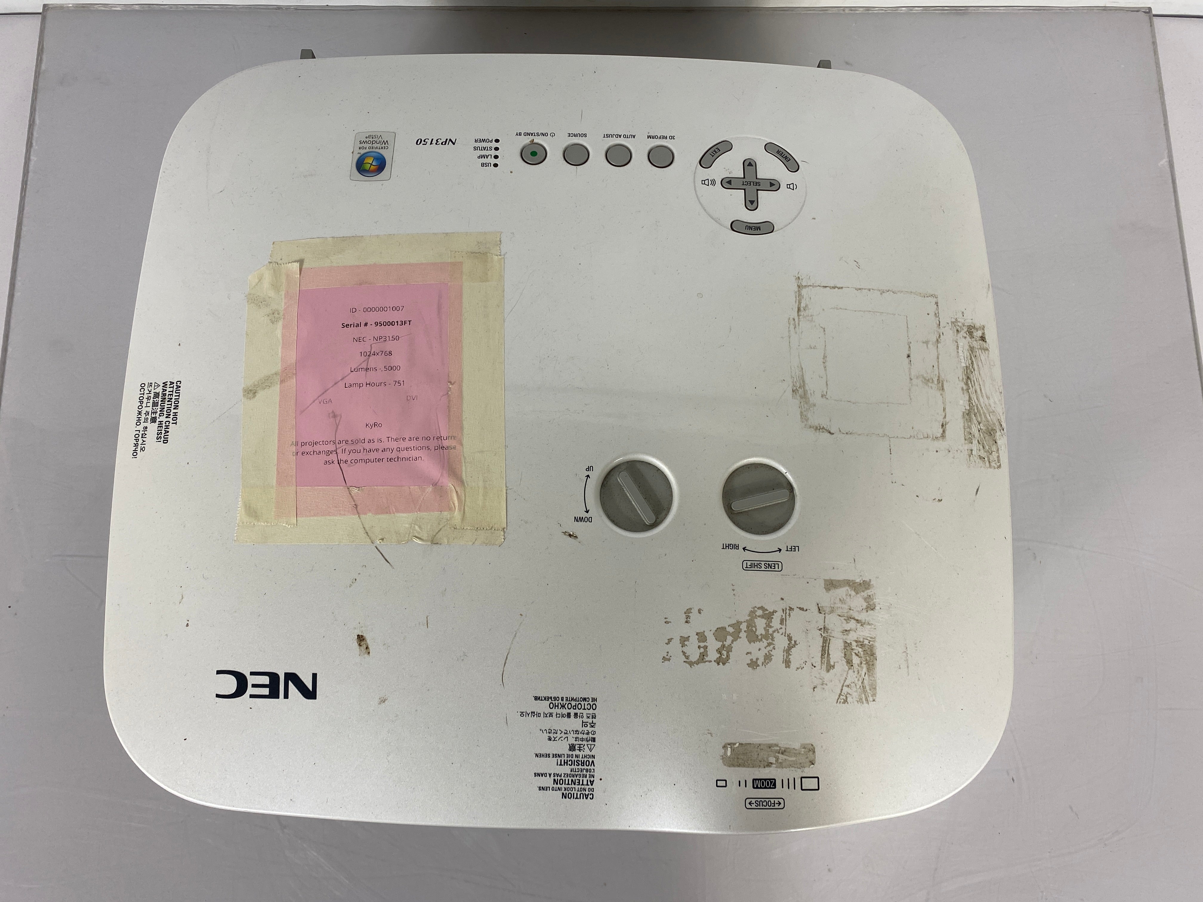 NEC NP3150 Projector XGA Large Venue Projector