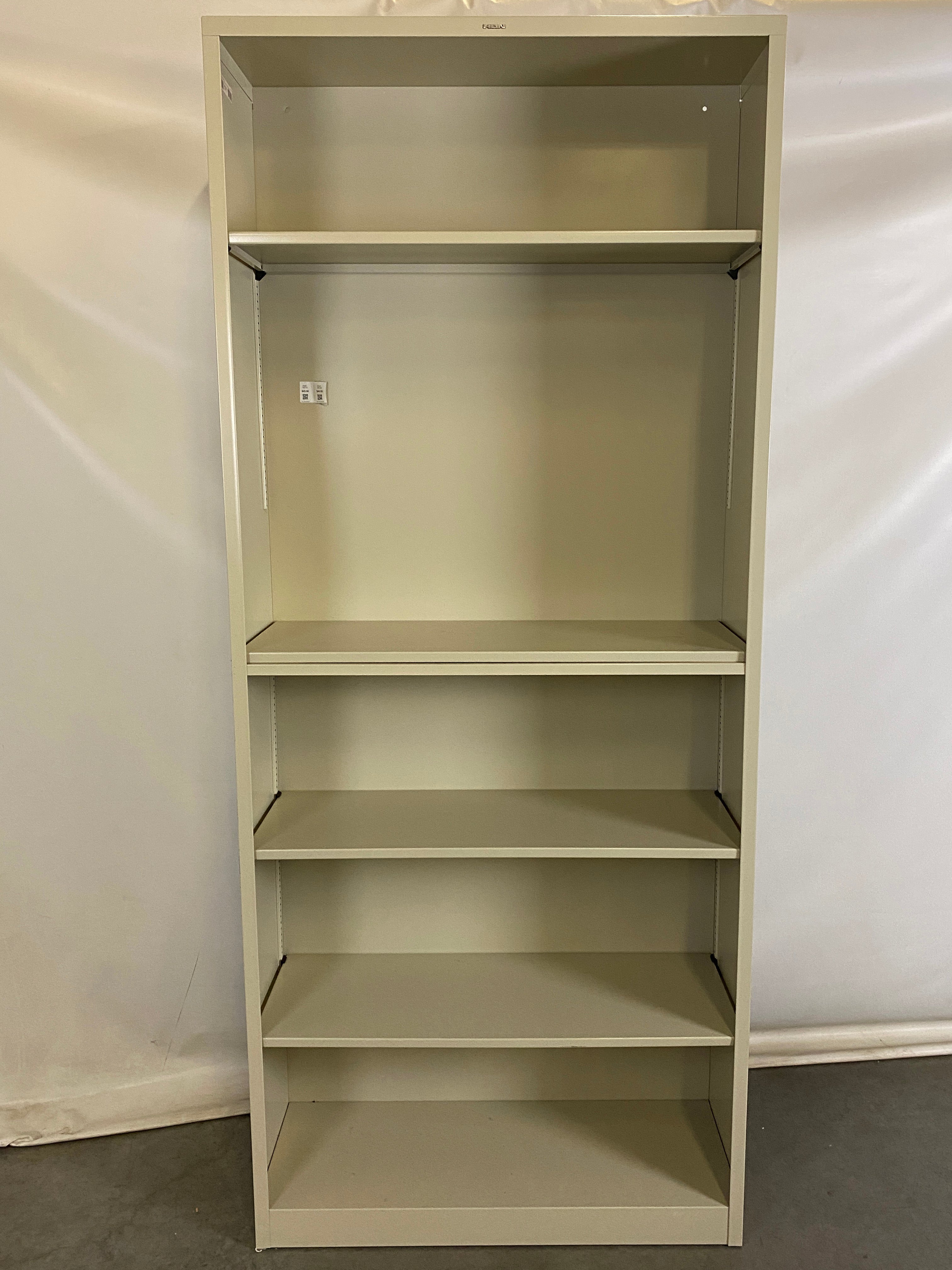 HON Beige 5-Shelf Metal Bookcase