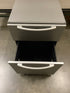 Gray Metal 2 Drawer Filing Cabinet On Wheels