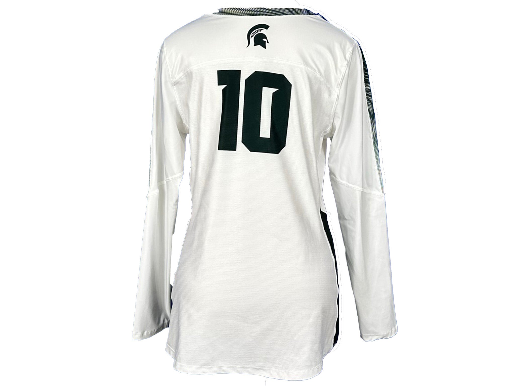 Nike White 2018-2021 Long Sleeve Volleyball Jersey #10 w/ Patch Women's Size L