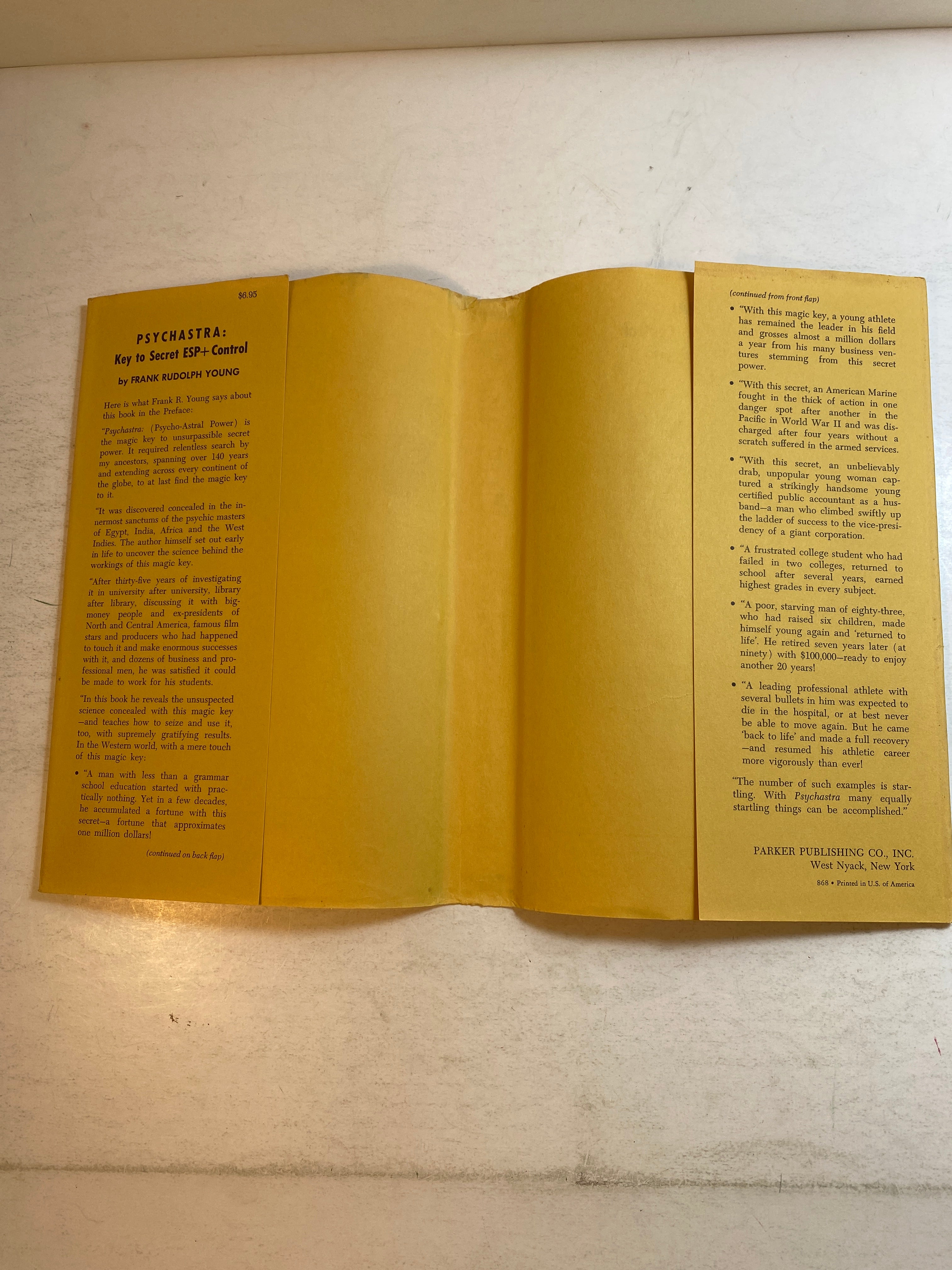 Psychastra Key to Secret ESP+ Control Frank Rudolph Young 1968 HCDJ