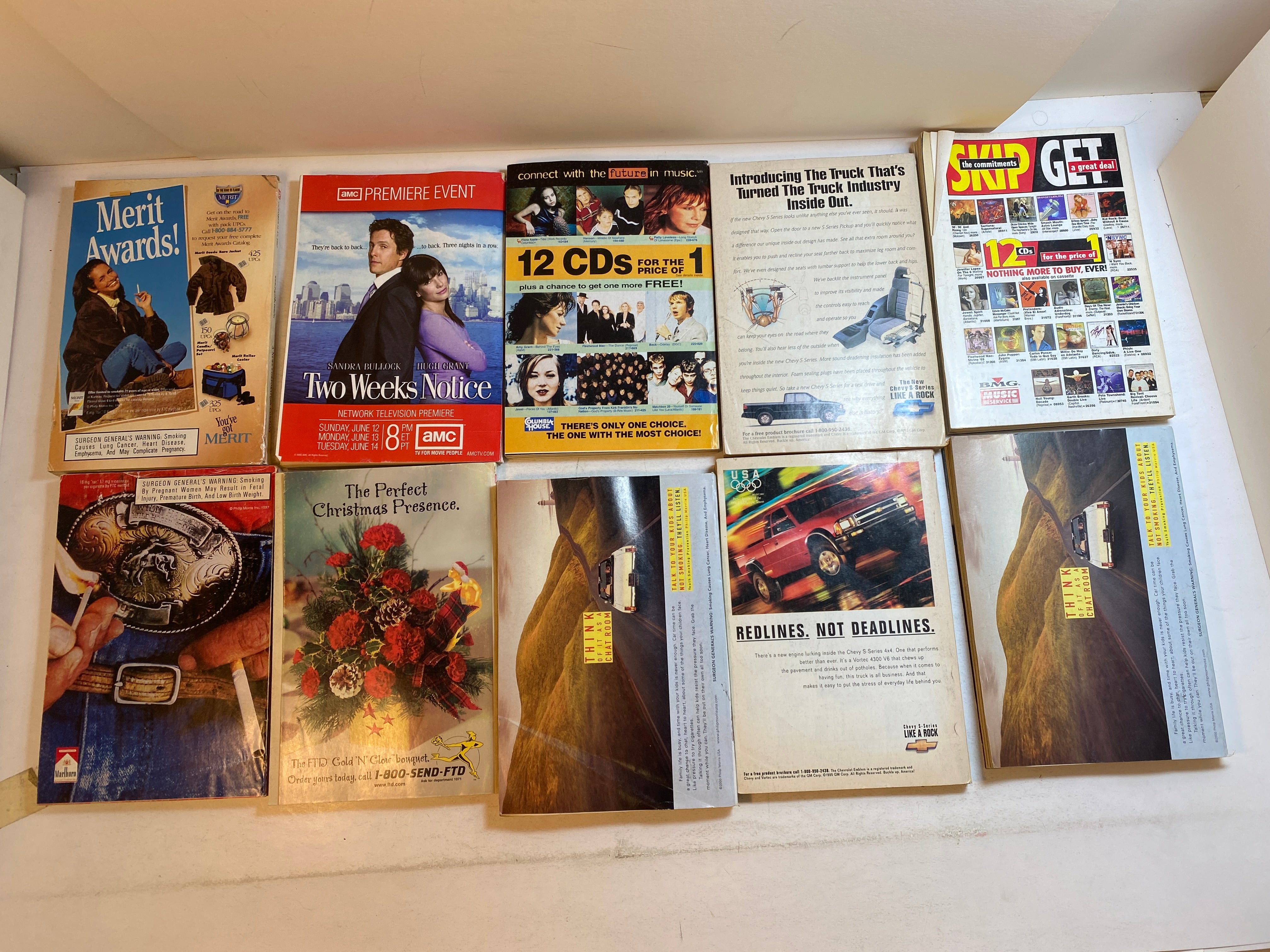 Lot of 10 TV Guides 1994-2005 Seinfeld Simpsons Family Guy