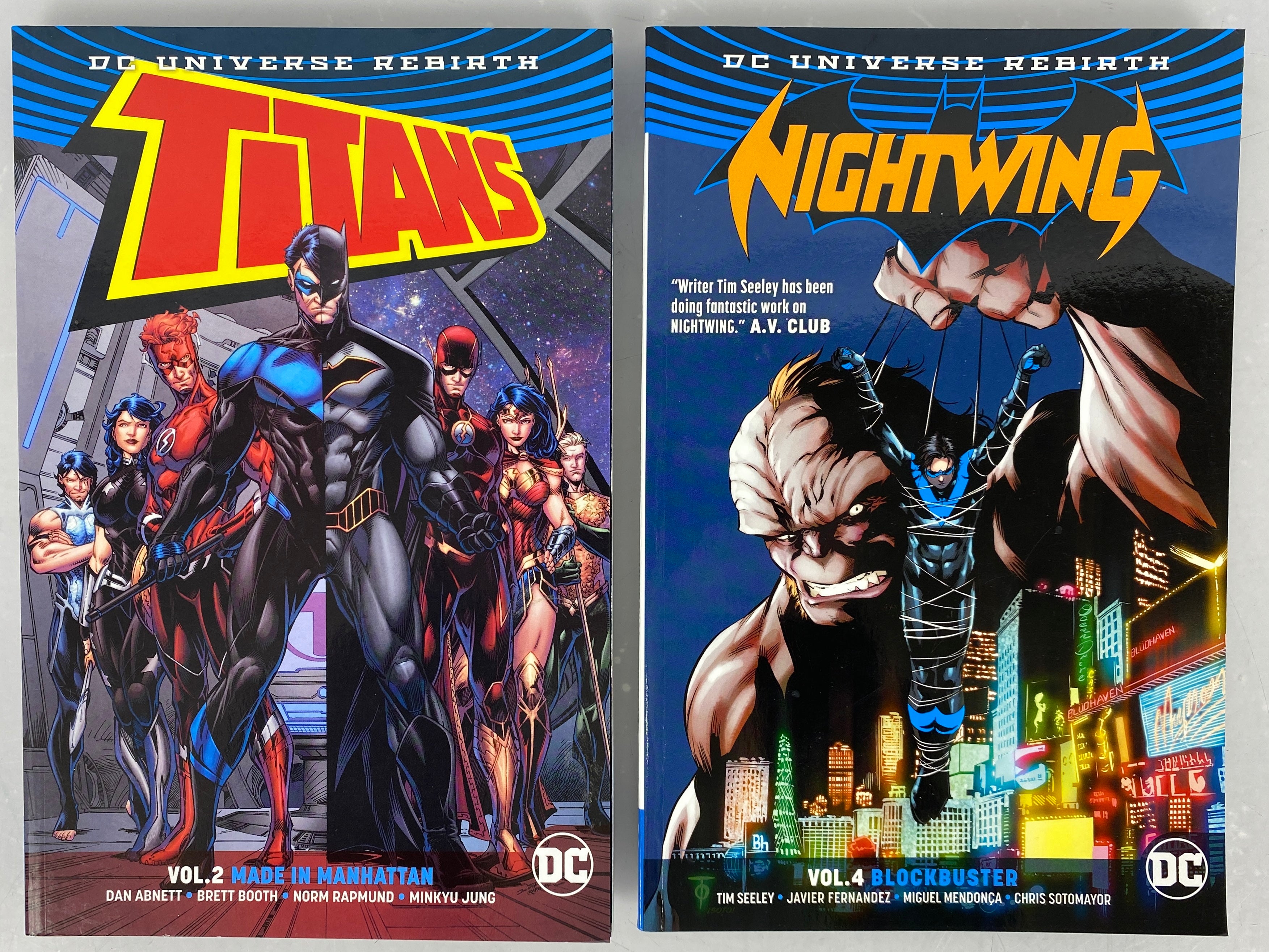 Lot of 2 DC Universe Rebirth Titans (Vol 2) Nightwing (Vol 4) Graphic Novels SC