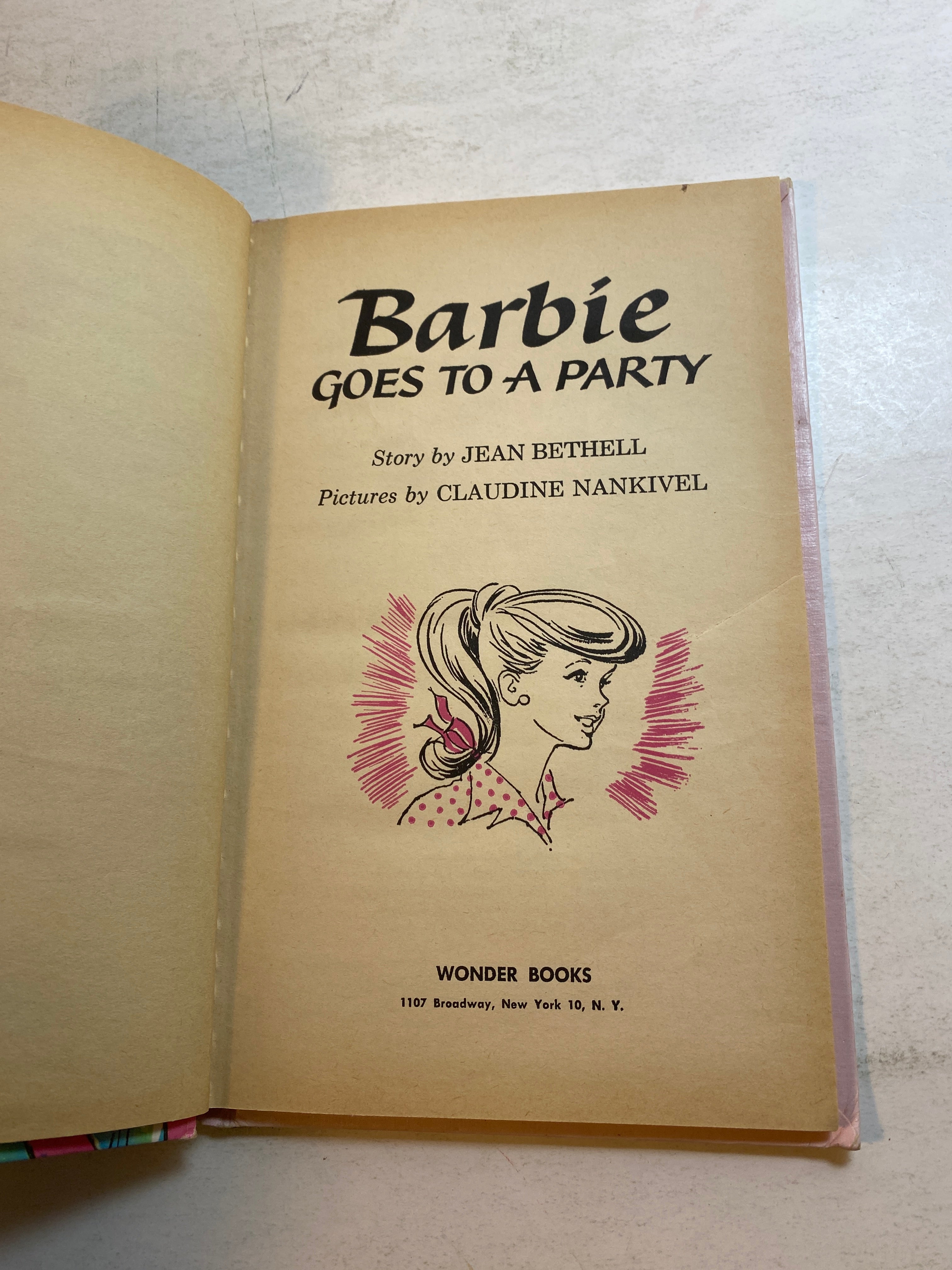 Easy Reader Barbie Goes to a Party HC 1964