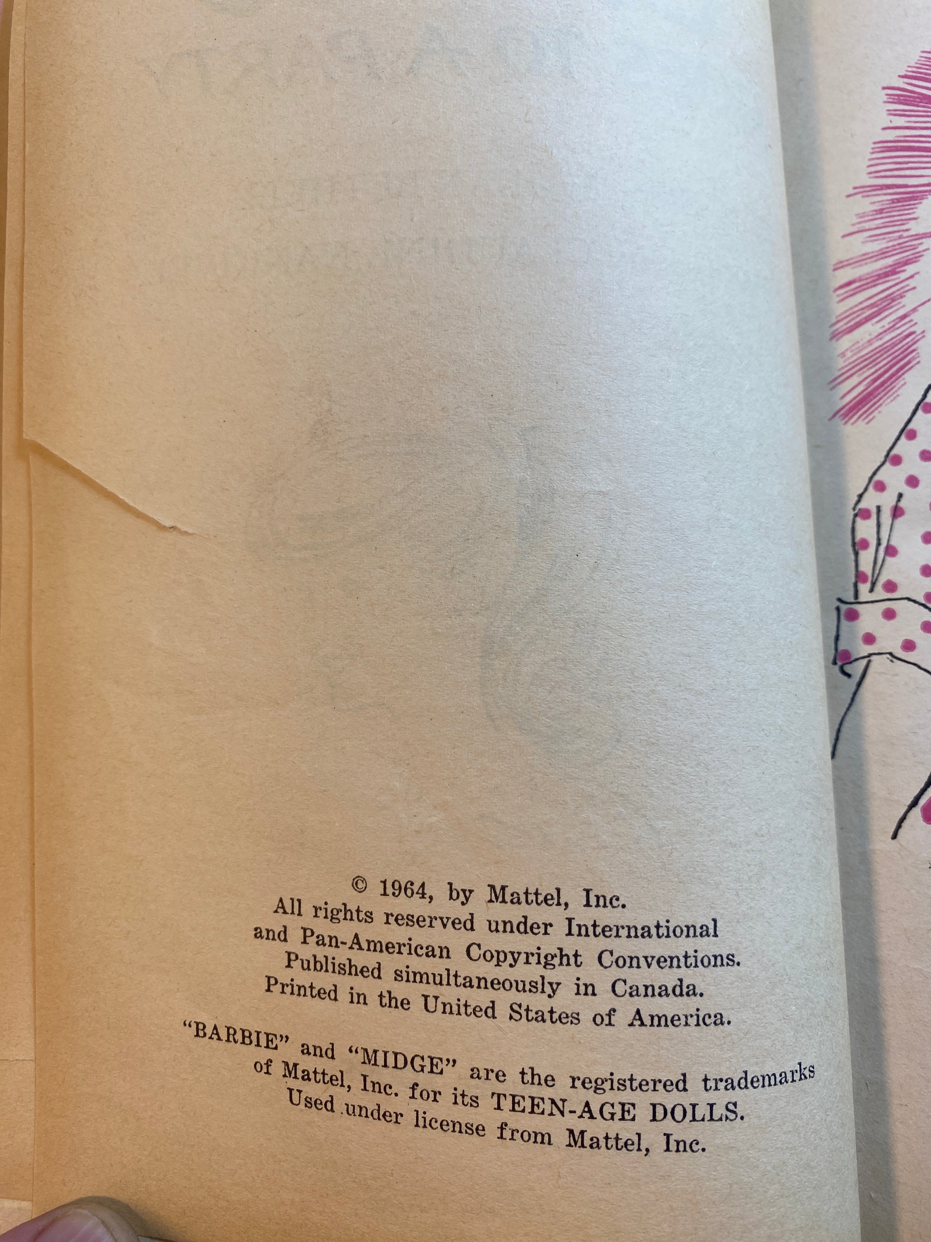 Easy Reader Barbie Goes to a Party HC 1964