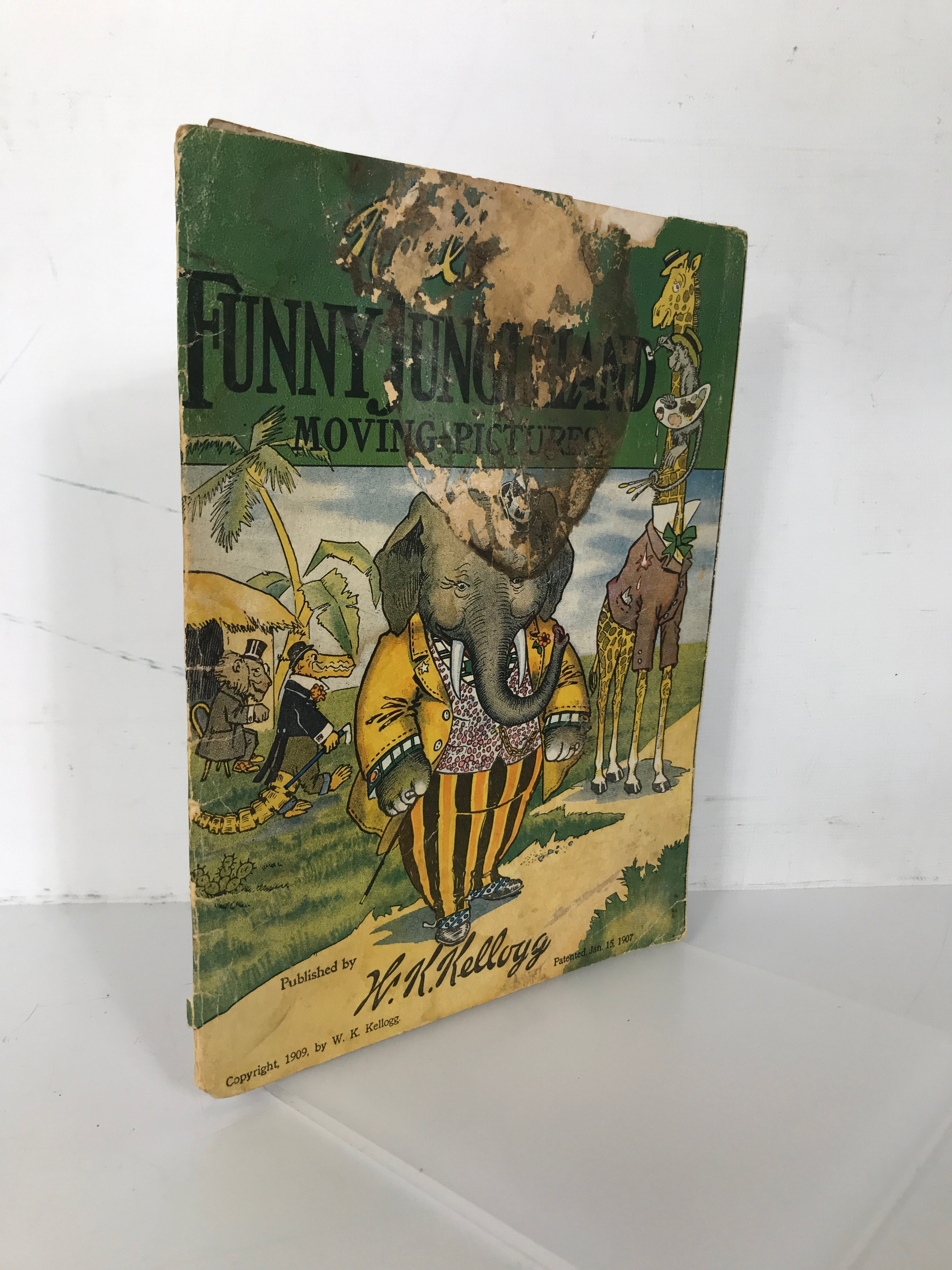 Kellogg's Funny Jungleland Moving Pictures 1909 Antique Paper Booklet