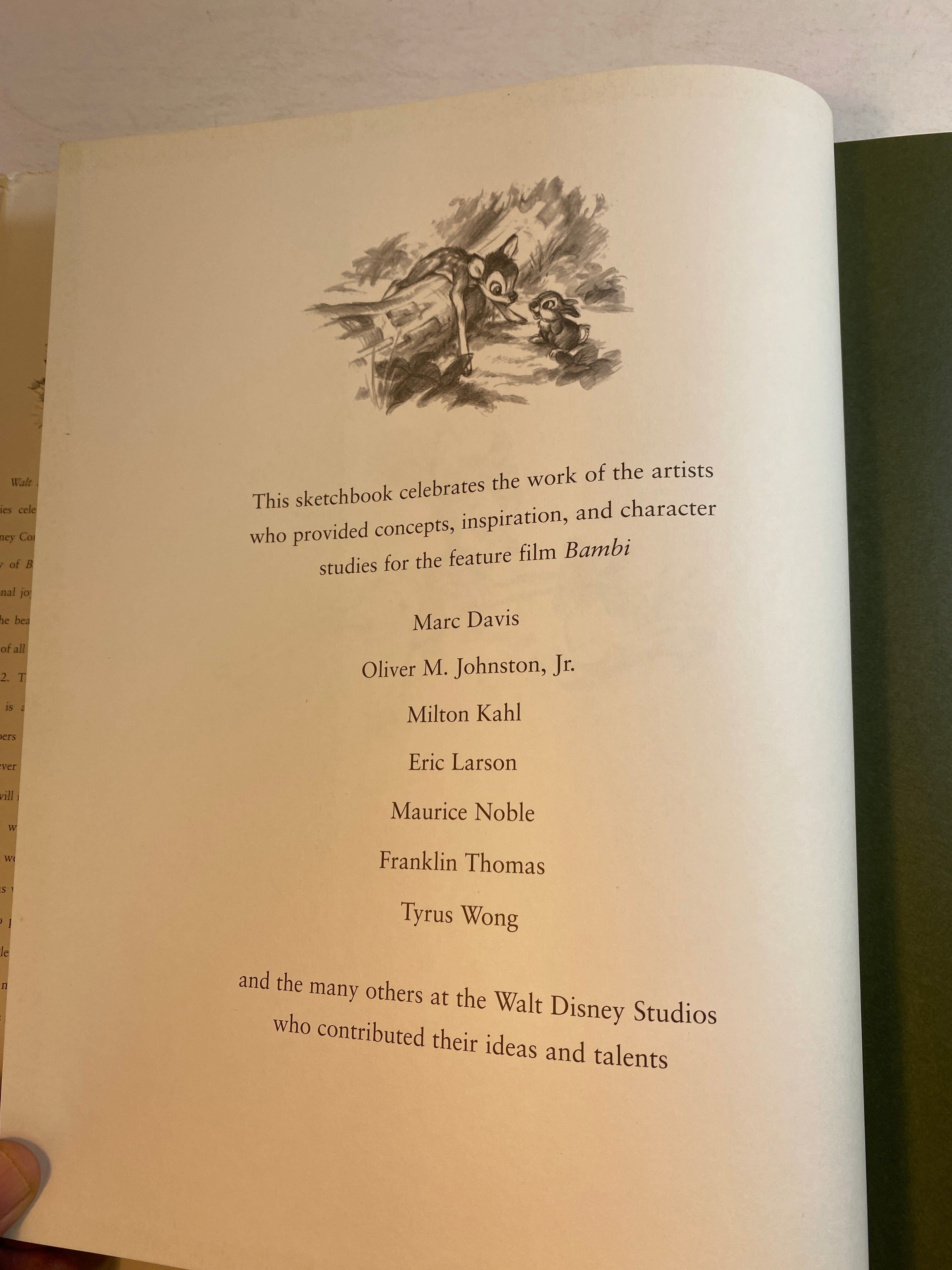 Walt Disney's Bambi Sketch Book Series HCDJ 1997