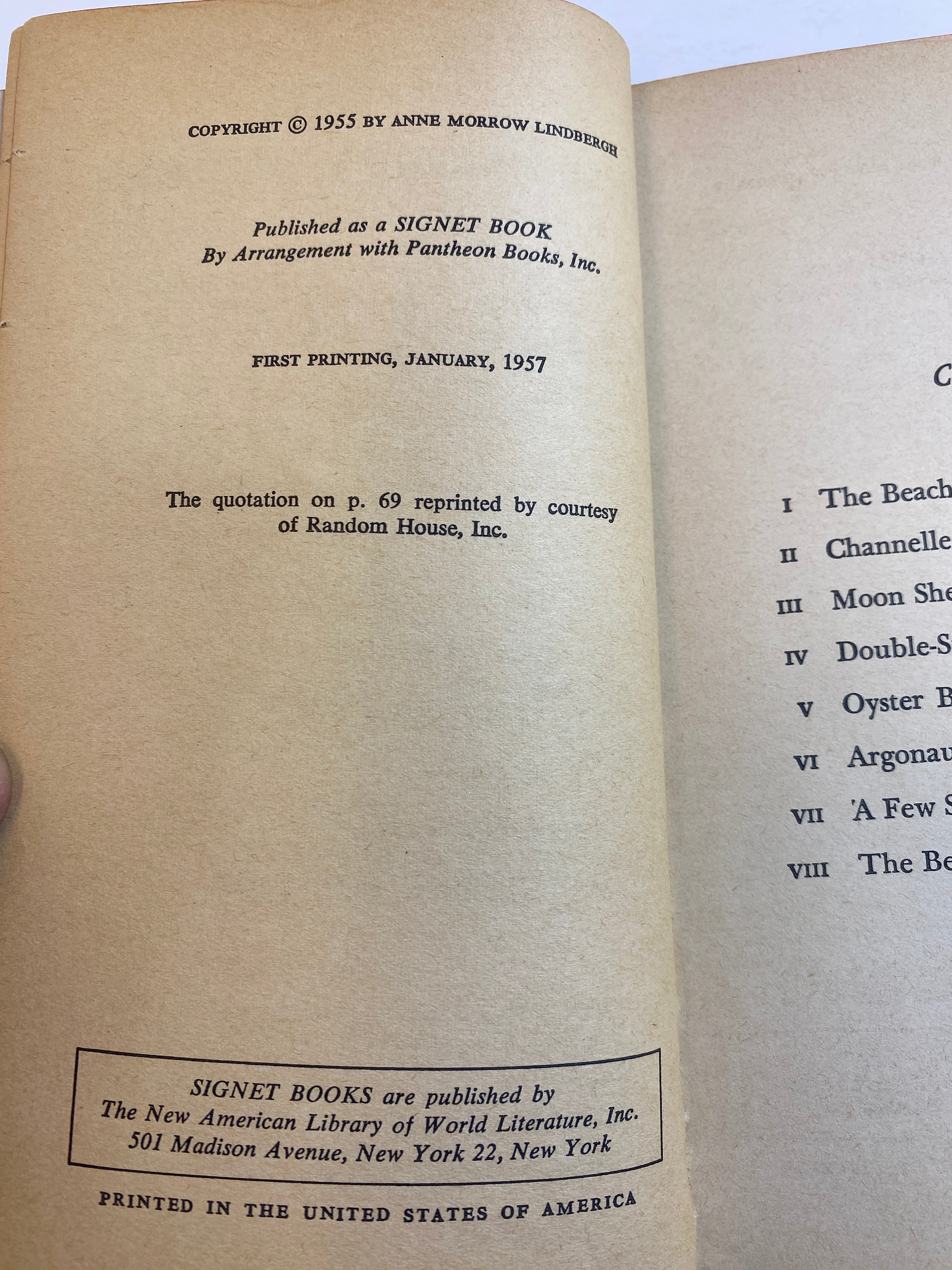 Gift from the Sea Anne Lindbergh Signet paperback 1955