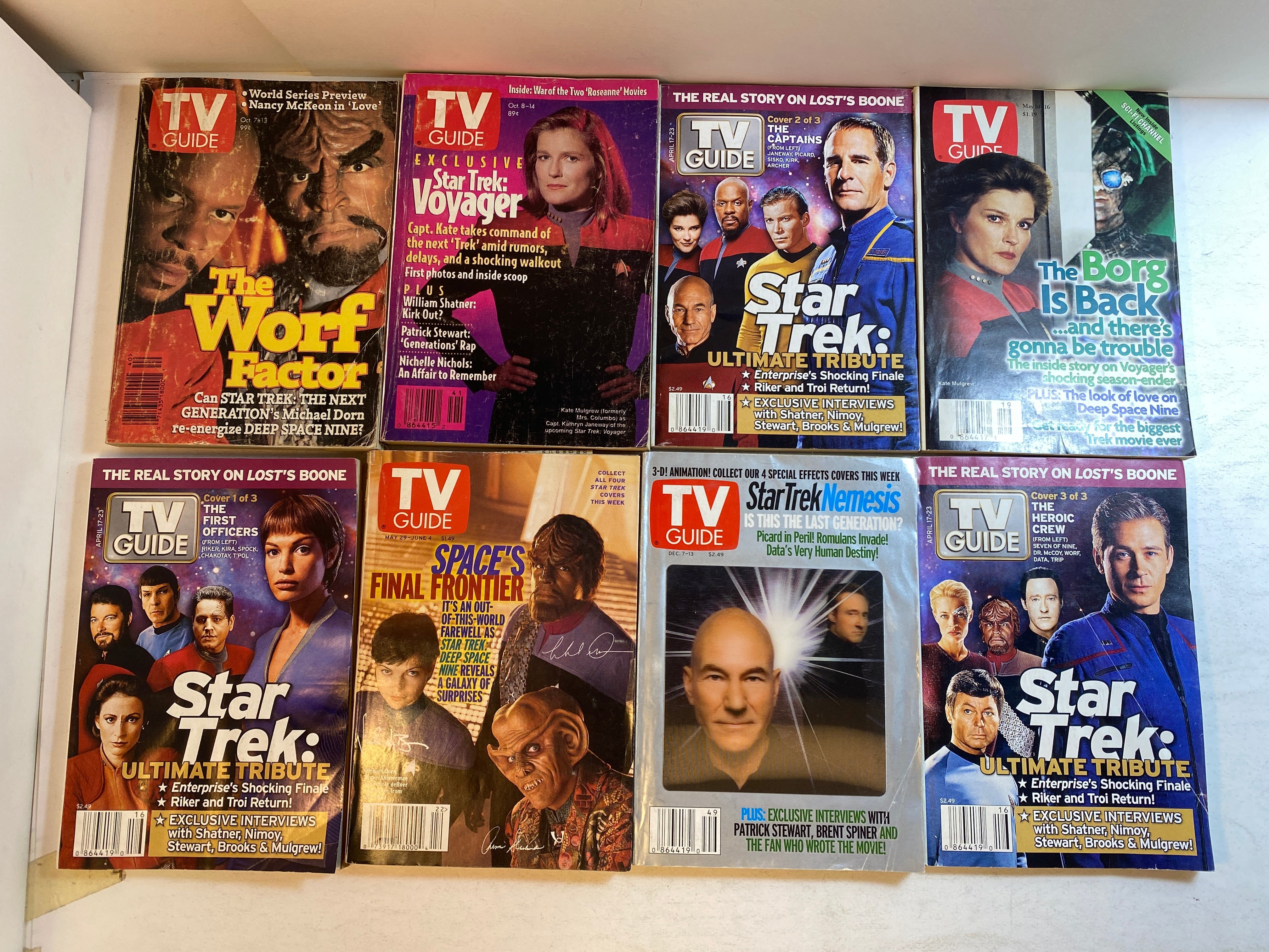Lot of 14 TV Guide Star Trek Lot 1993-2005