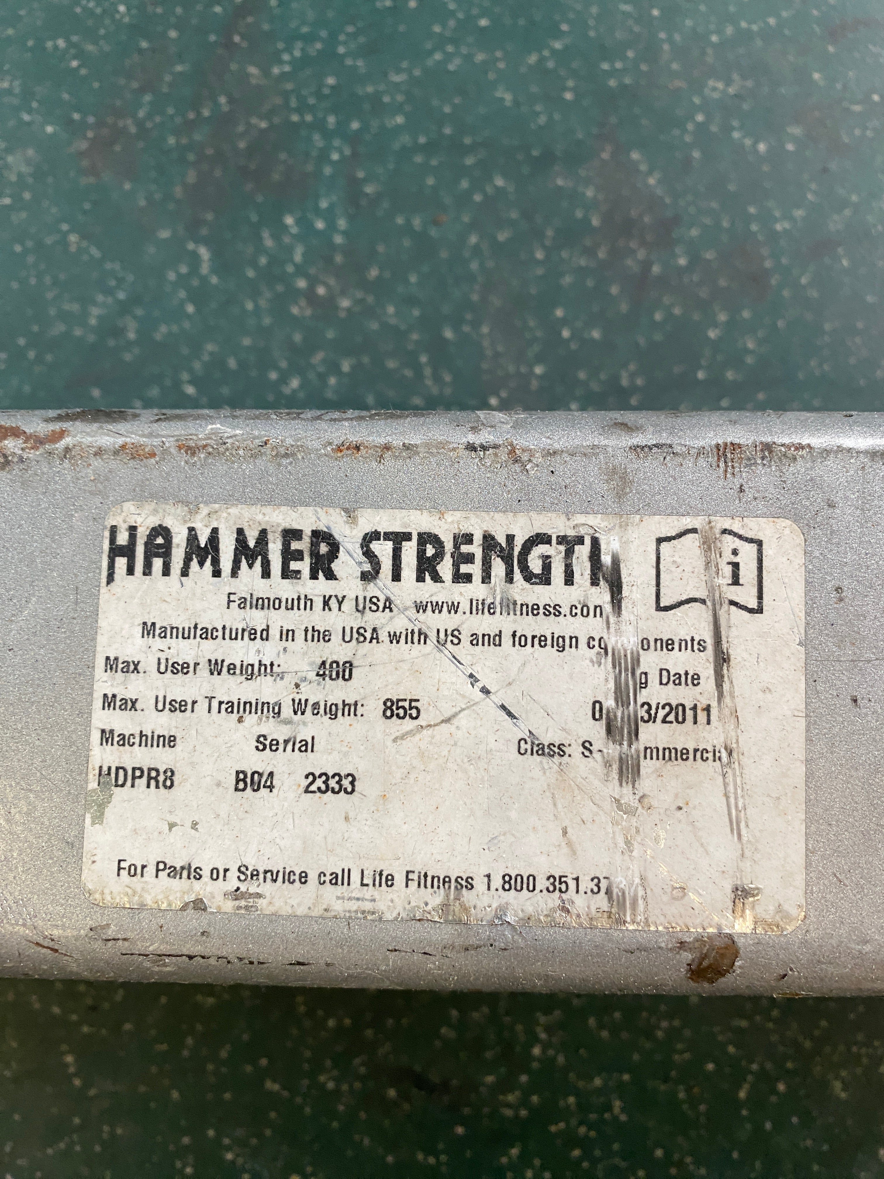 Hammer Strength HD Elite ID Power Rack Model B042333
