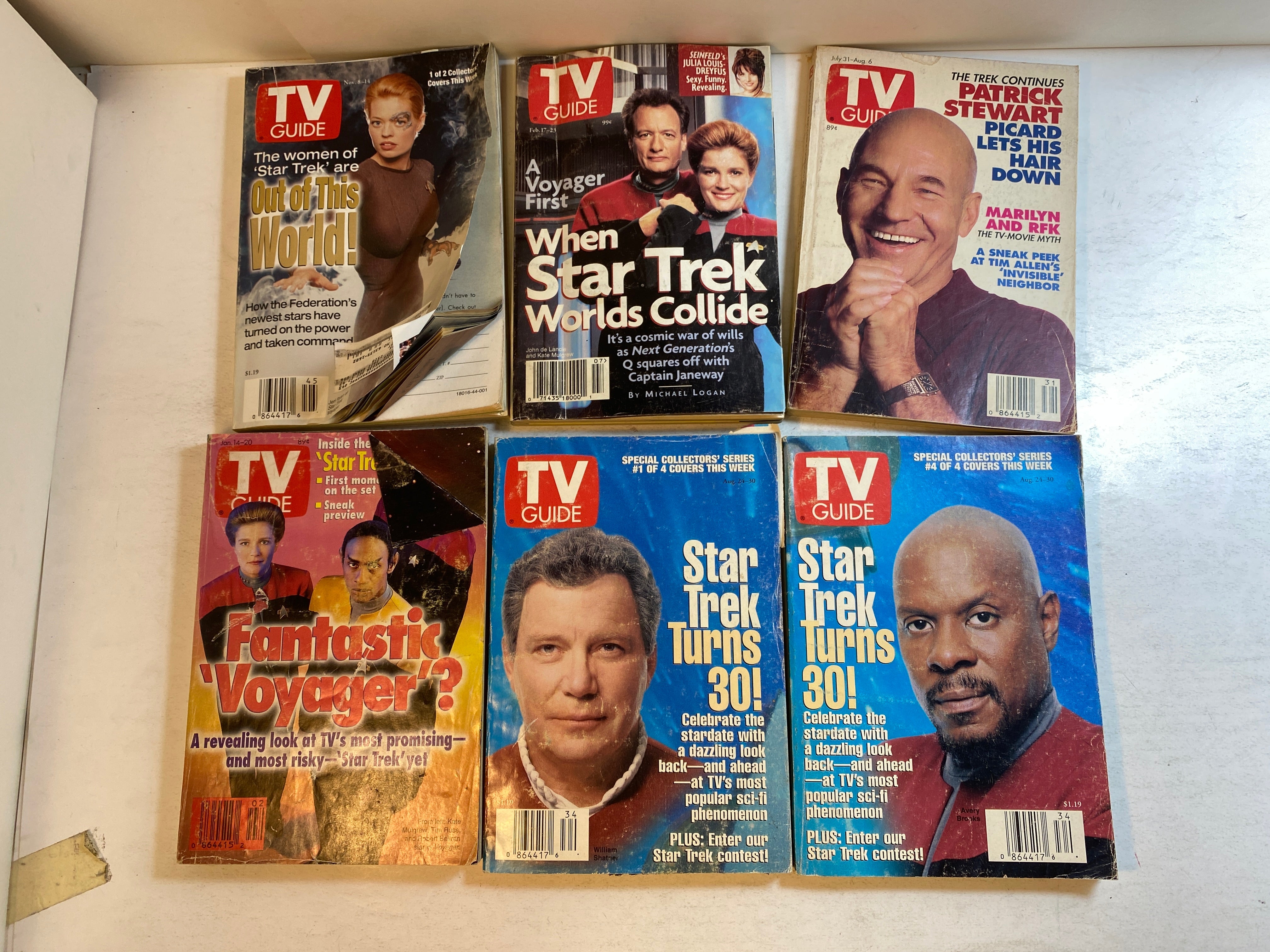 Lot of 14 TV Guide Star Trek Lot 1993-2005